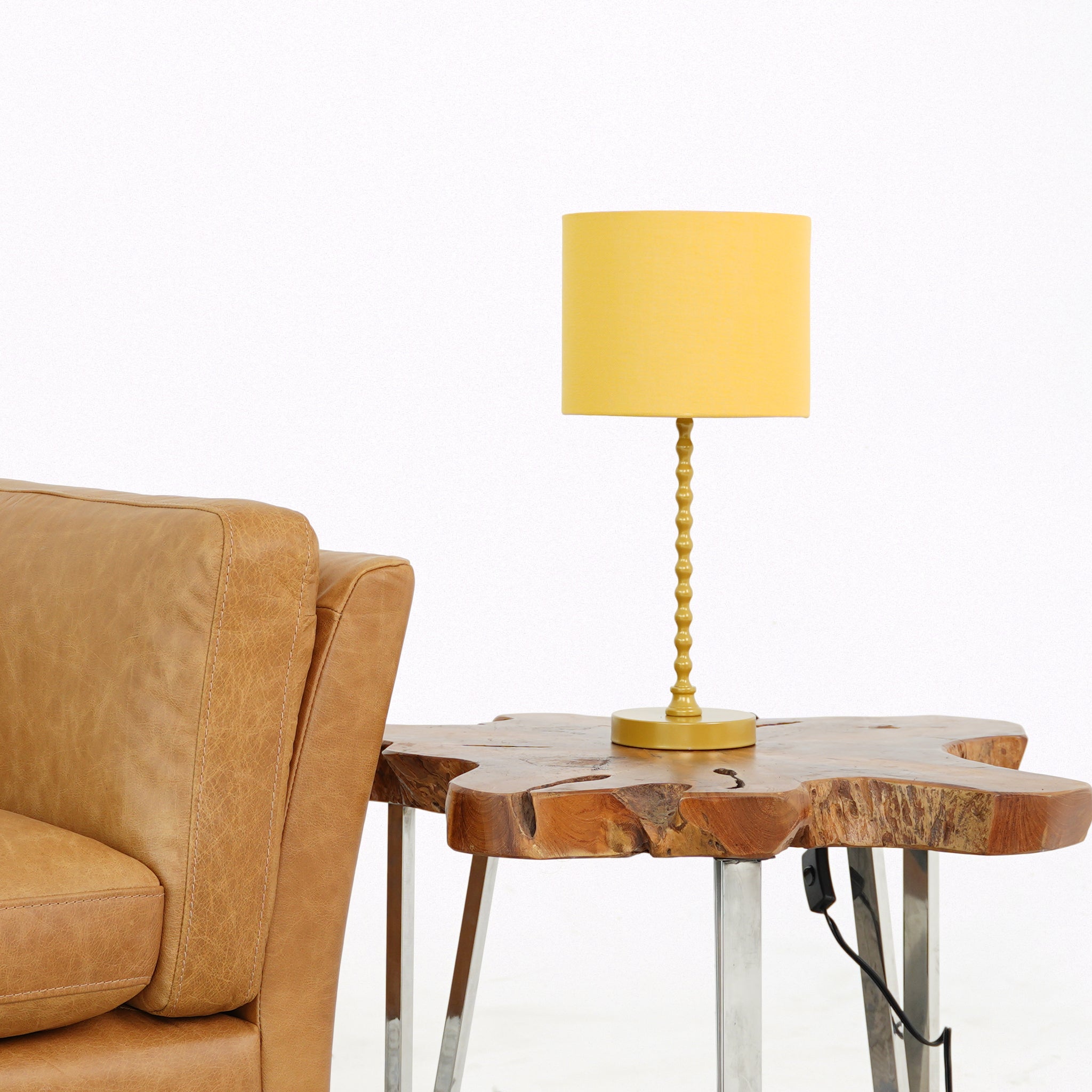 Torch Ochre Gold Painted Table Lamp