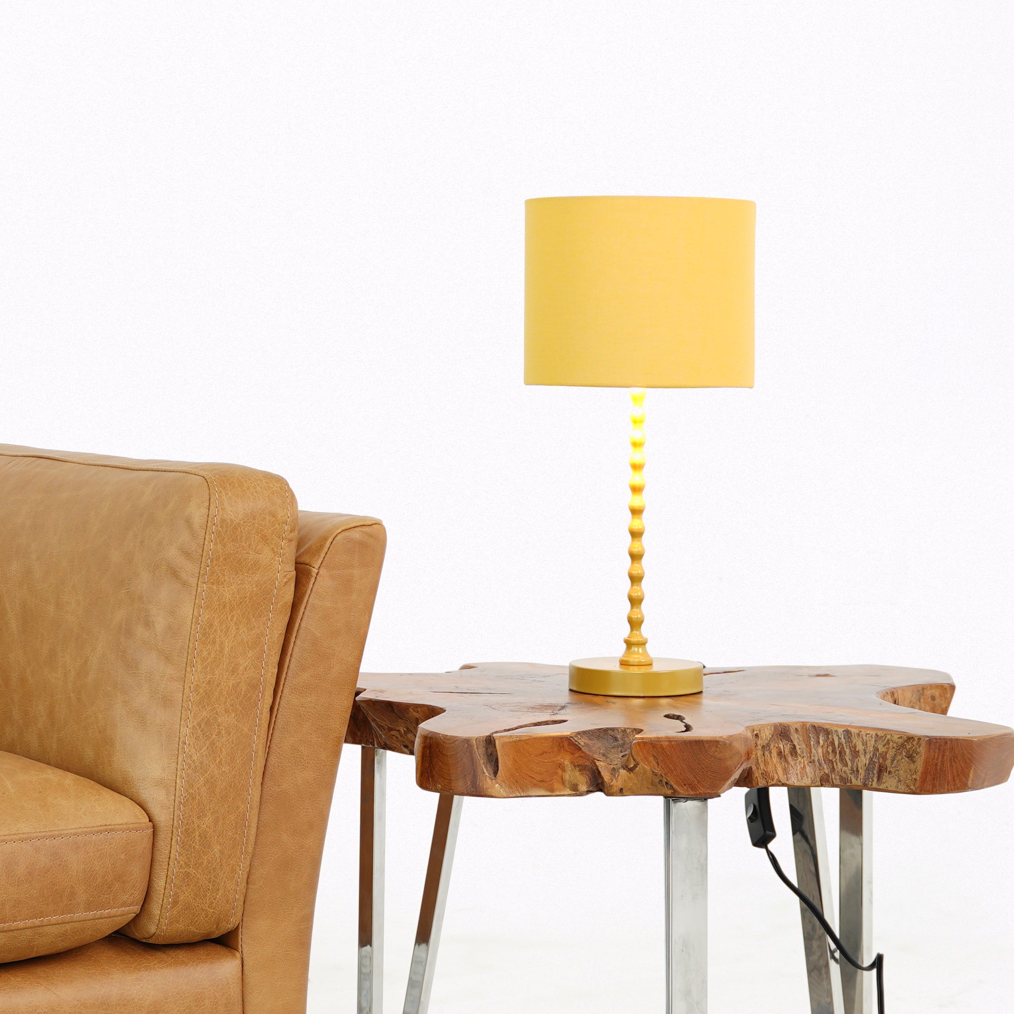 Torch Ochre Gold Painted Table Lamp