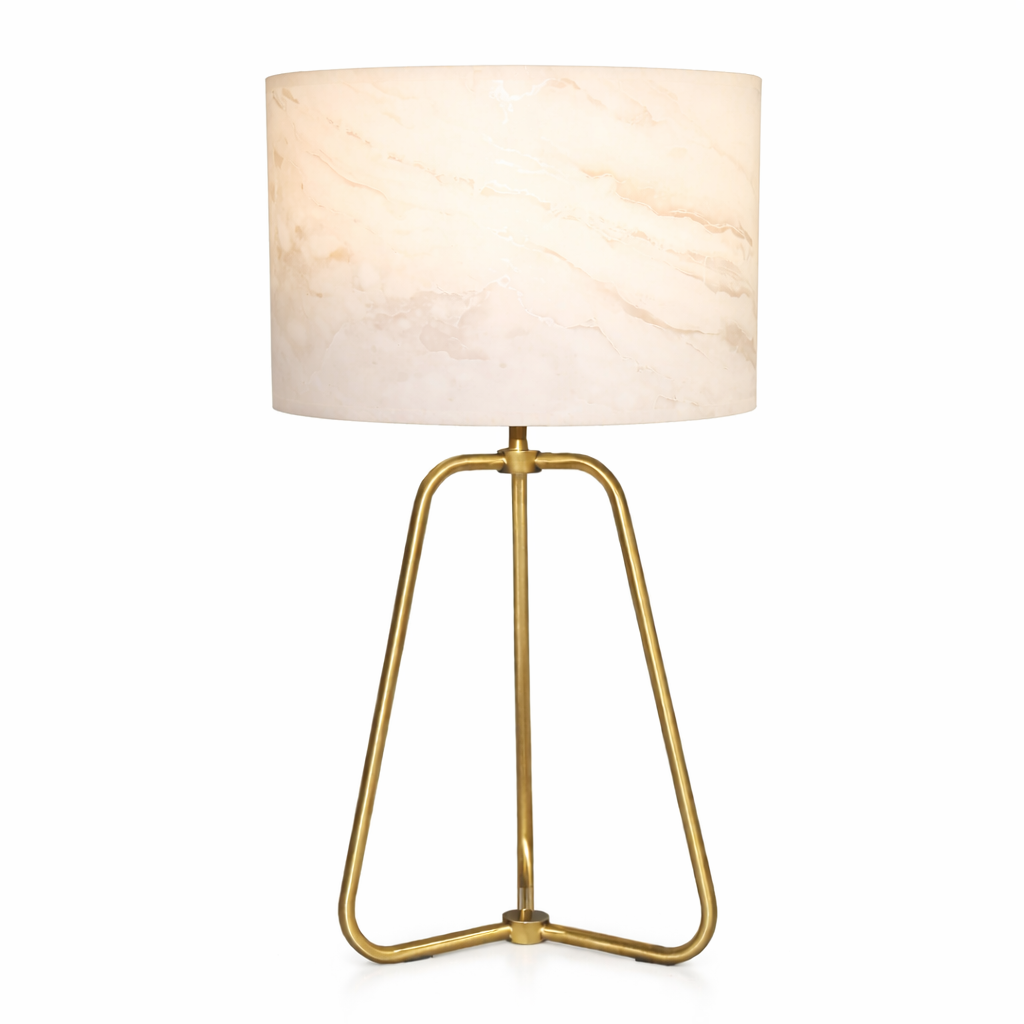 Triton Marble Lampshade Table Lamp - Bronze | MidinMod