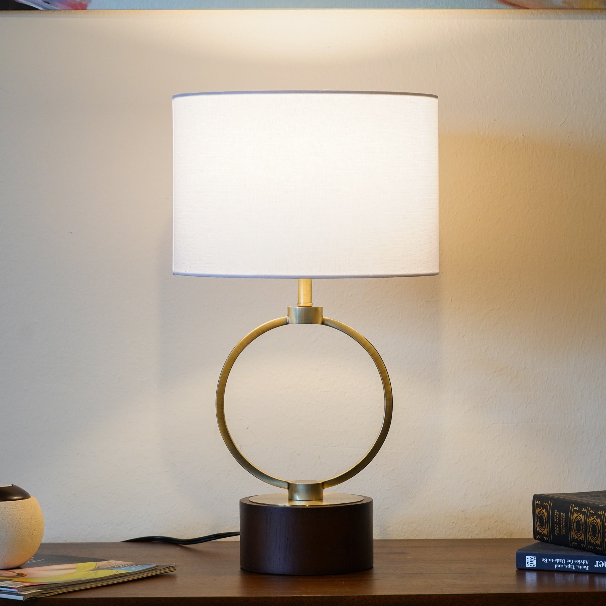Vega Metal Circular Table Lamp
