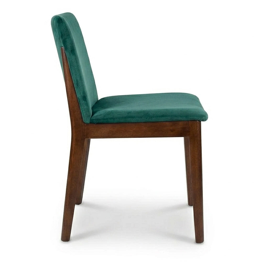 Virginia Mid-Century Modern Scandinavian Dining Chair with Velvet Upholstery | MidinMod