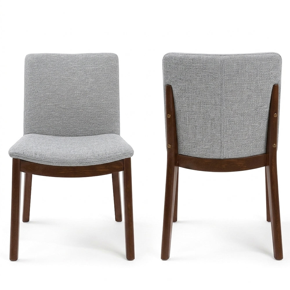 Virginia Mid-Century Modern Scandinavian Dining Chair with Fabric Upholstery - MidinMod