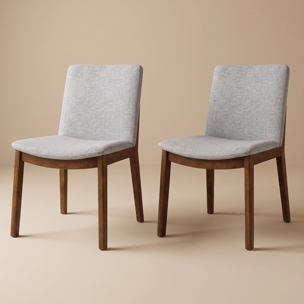 Virginia Mid-Century Modern Scandinavian Dining Chair with Fabric Upholstery - MidinMod