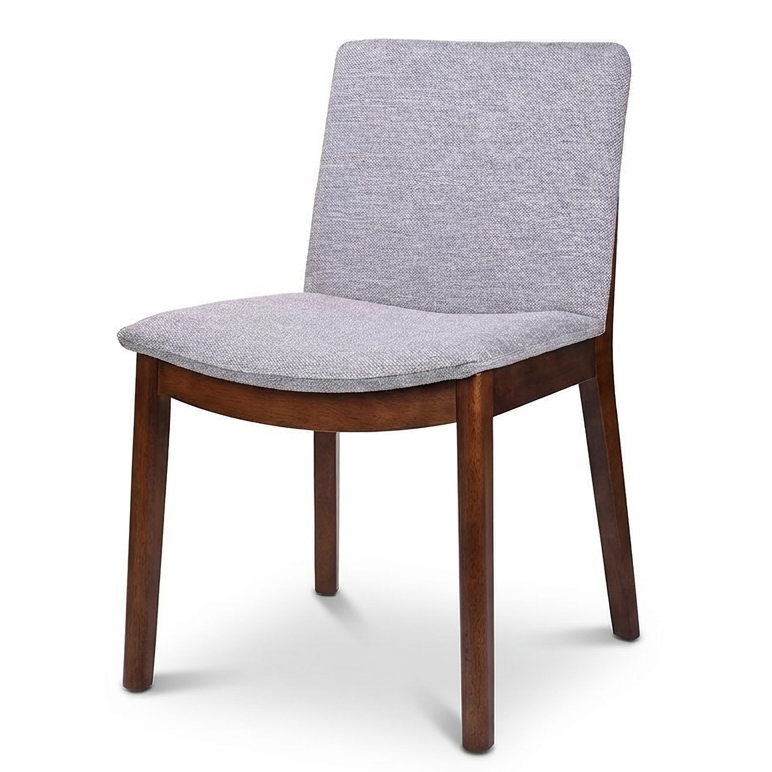 Virginia Mid-Century Modern Scandinavian Dining Chair with Fabric Upholstery - MidinMod