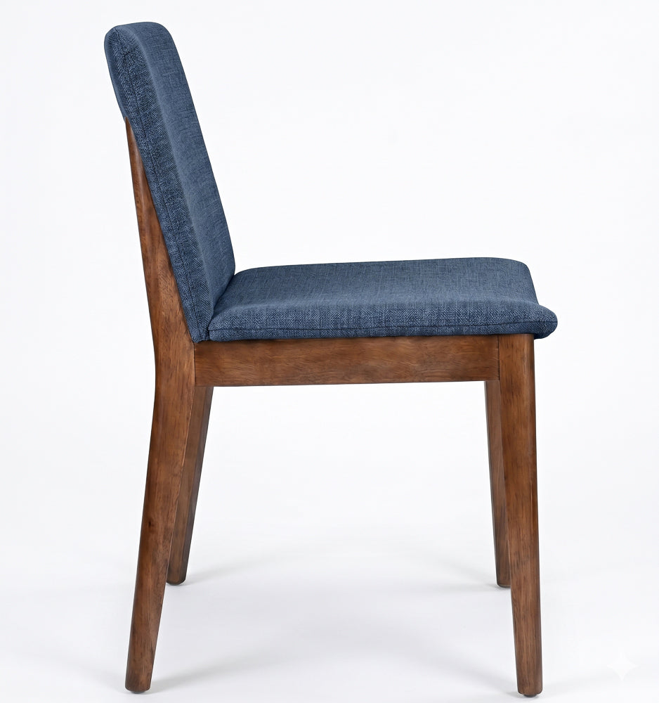 Virginia Mid-Century Modern Scandinavian Dining Chair with Fabric Upholstery - MidinMod