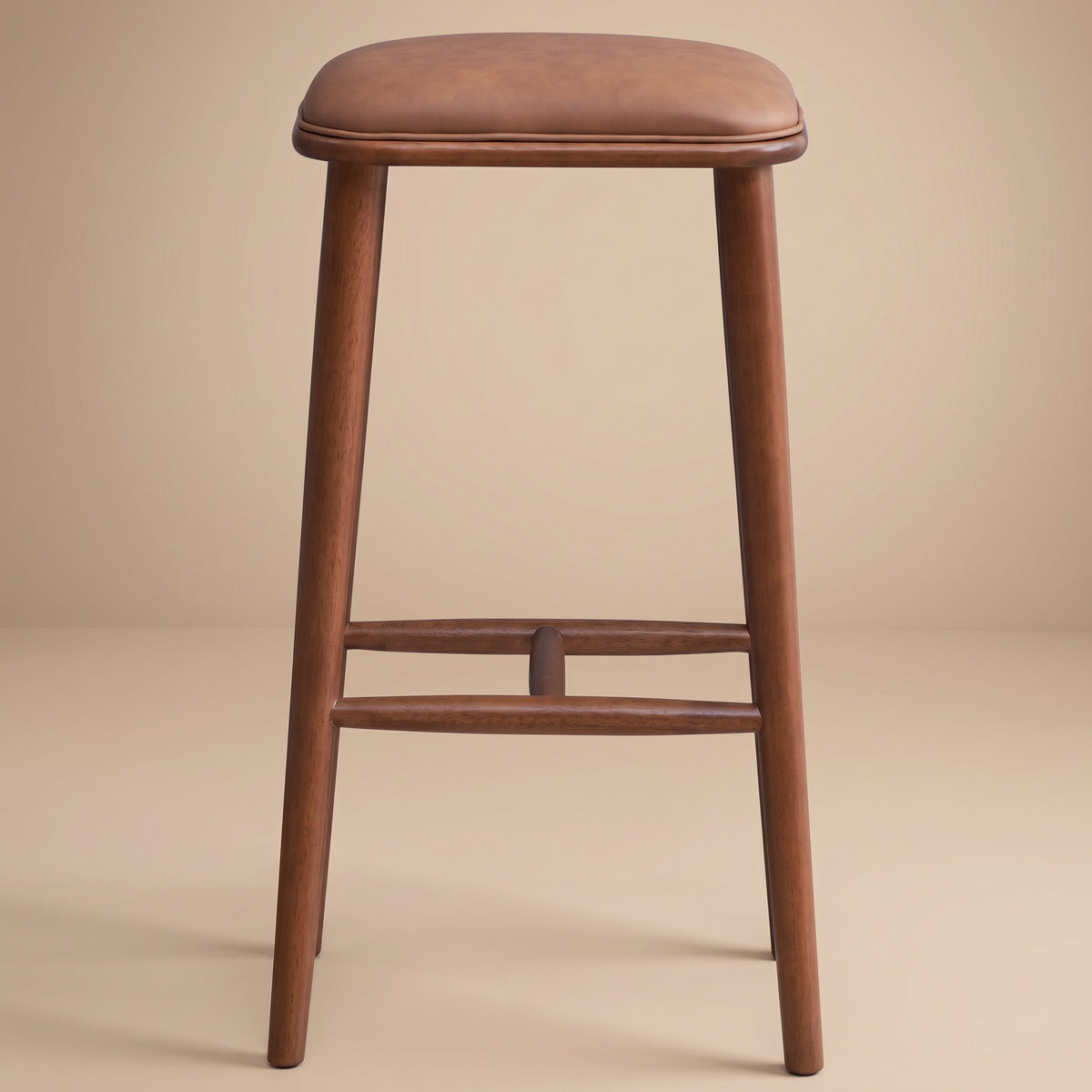 Westbury Tan Leather Bar Stool - MidinMod