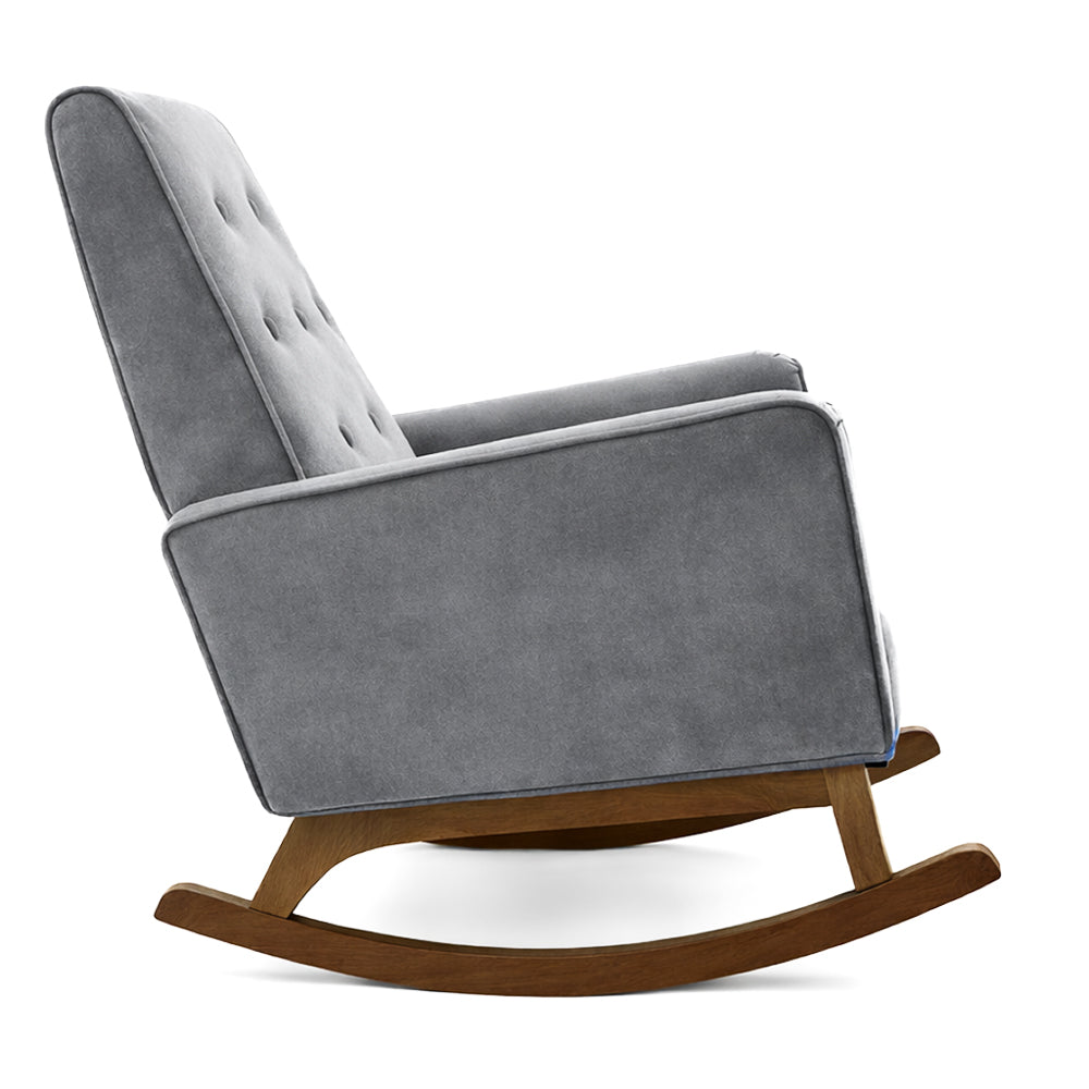 Windsor Grey Microfiber Rocking Chair