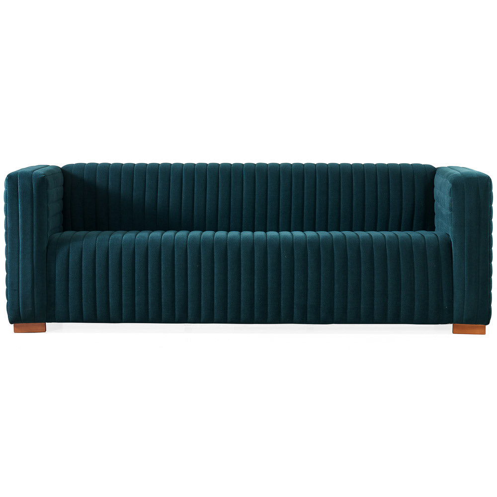 Zaha Blue Velvet Sofa - MidinMod