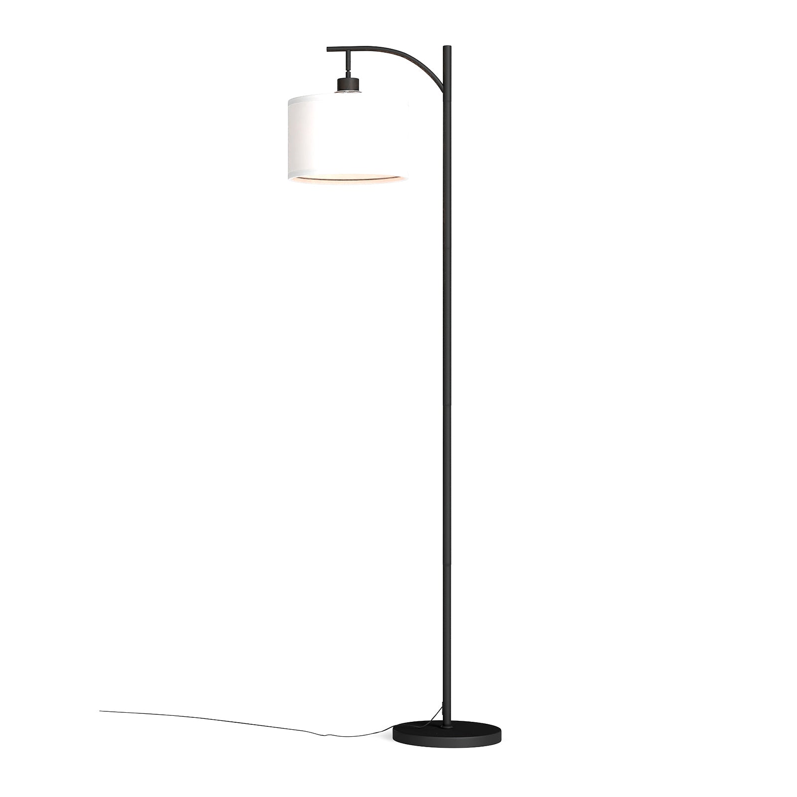 Modern White and Black Iron Floor Lamp with Pedal Switch - MidinMod