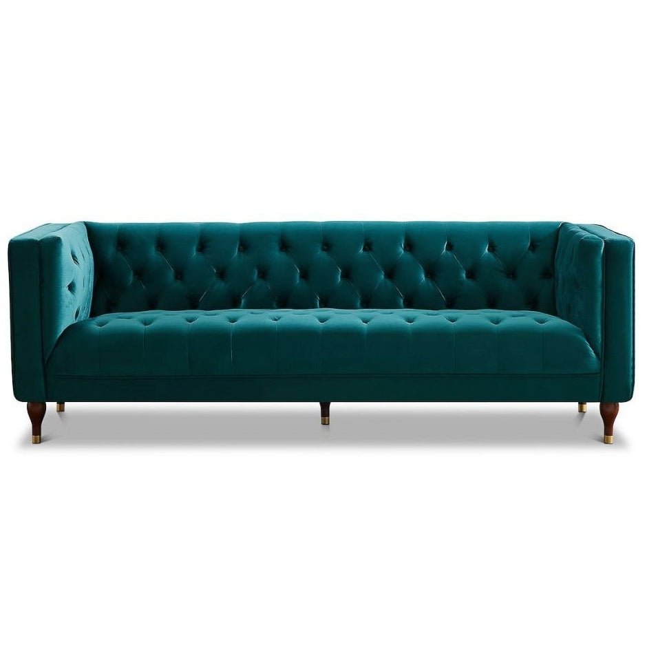 Houston Teal Velvet Modern Sofa - MidinMod