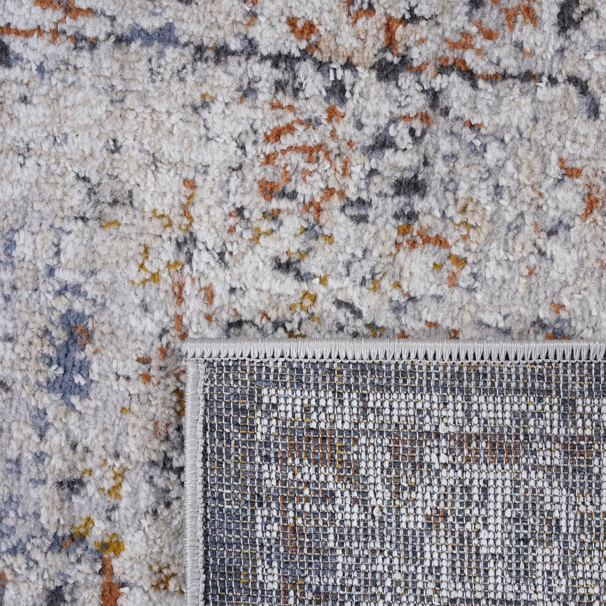 Payas Ivory - Grey Runner Rug Size 2'2'' x 8' - MidinMod