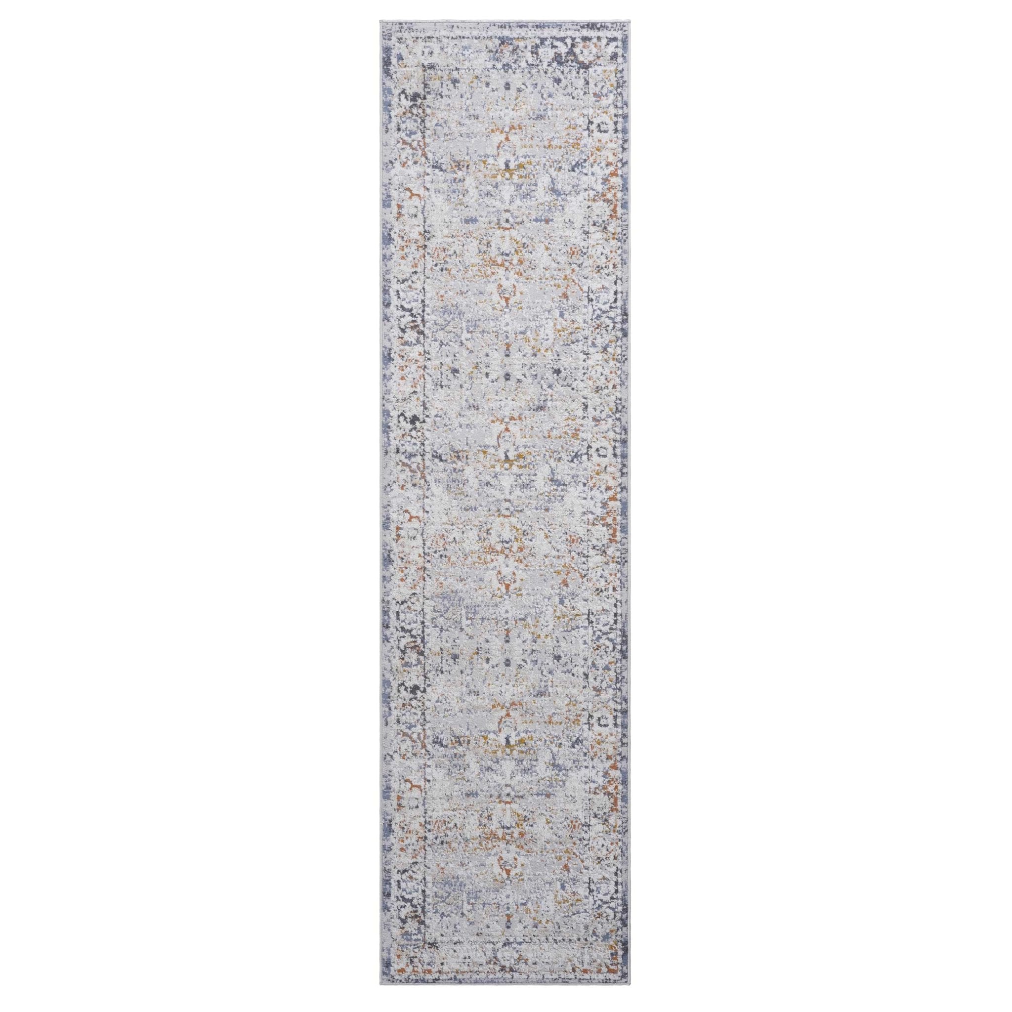 Payas Ivory - Grey Runner Rug Size 2'2'' x 8' - MidinMod