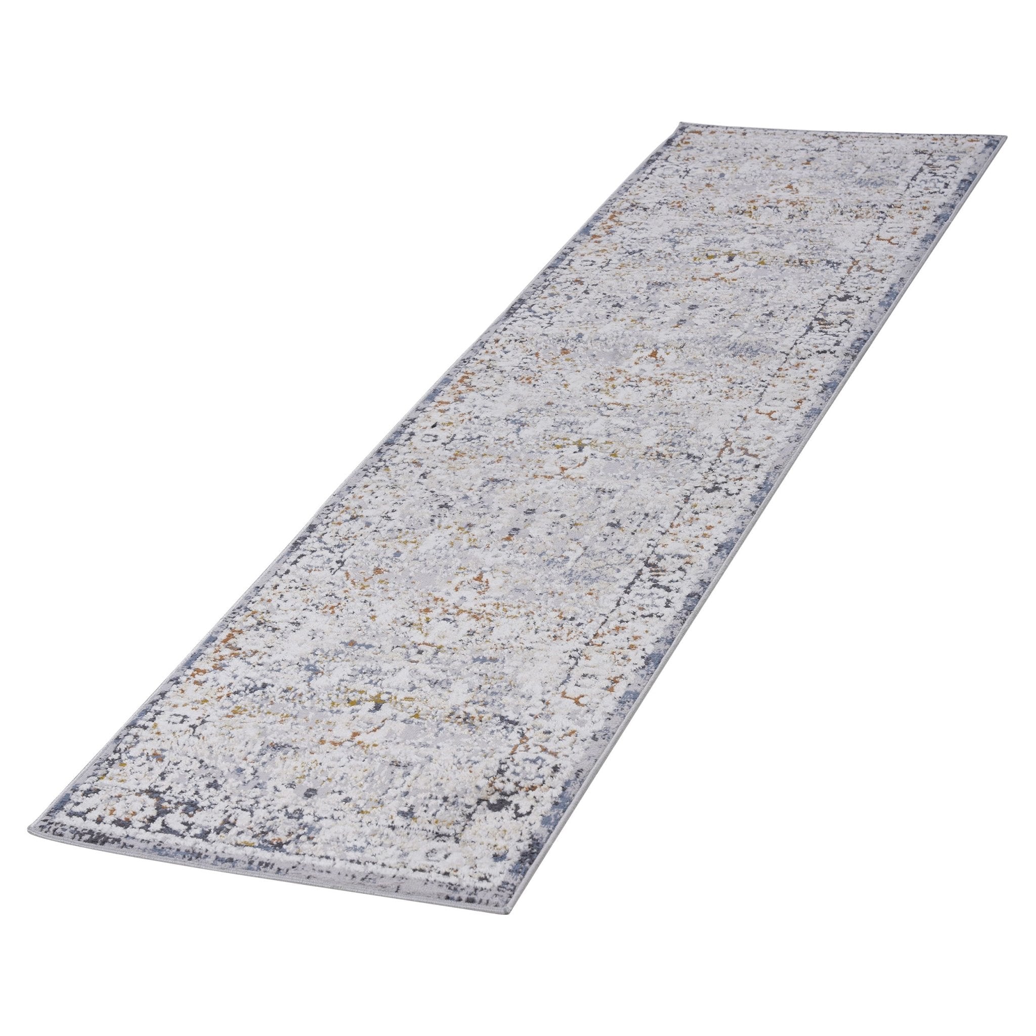Payas Ivory - Grey Runner Rug Size 2'2'' x 8' - MidinMod