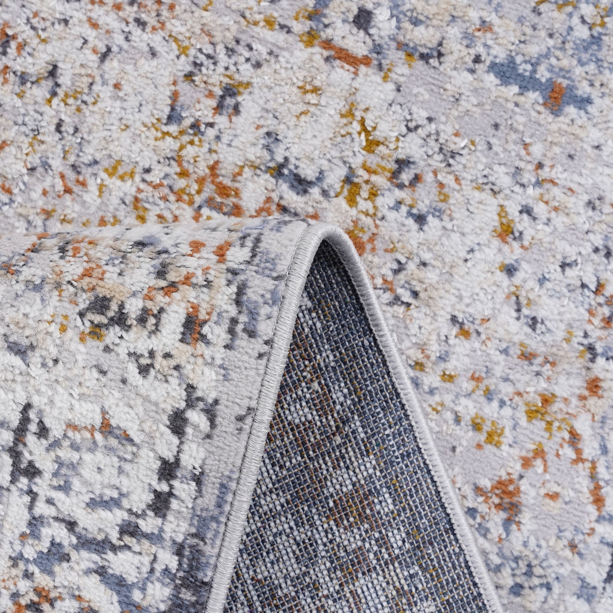 Payas Ivory - Grey Runner Rug Size 2'2'' x 8' - MidinMod