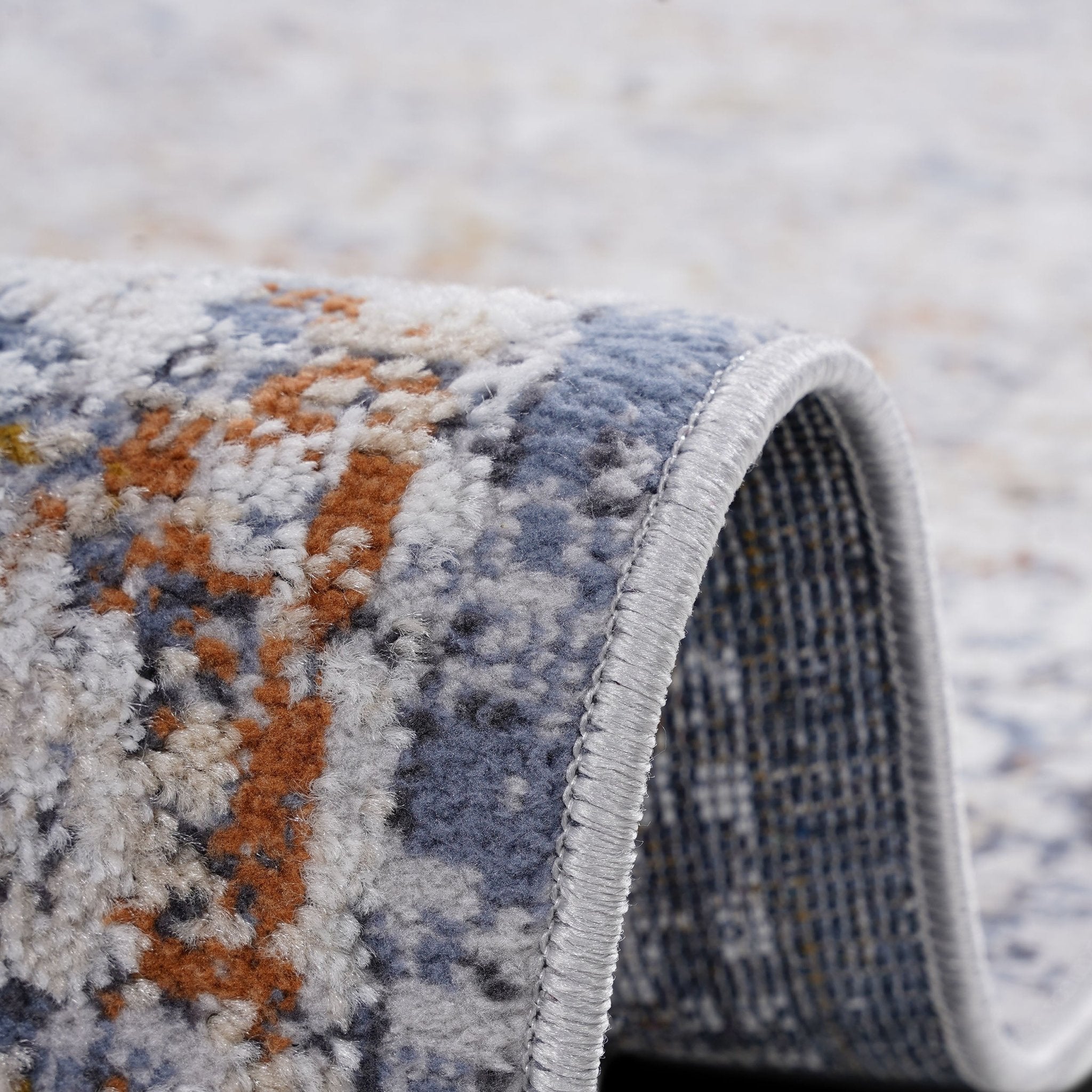 Payas Ivory - Grey Runner Rug Size 2'2'' x 8' - MidinMod