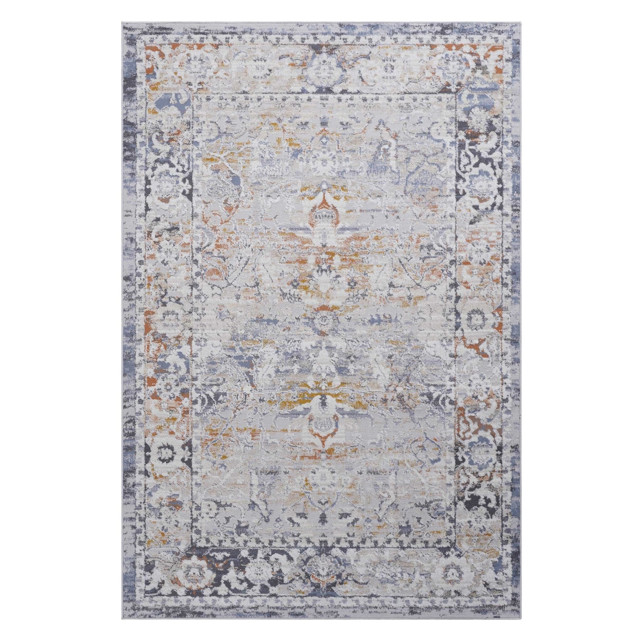 Payas Ivory - Grey Rug Size 7'9'' x 10' - MidinMod