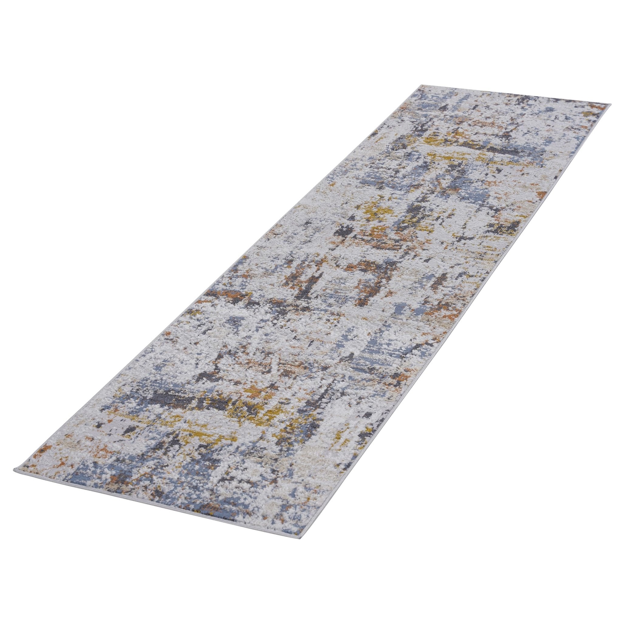 Payas Ivory - Blue Runner Rug Size 2'2'' x 8' - MidinMod