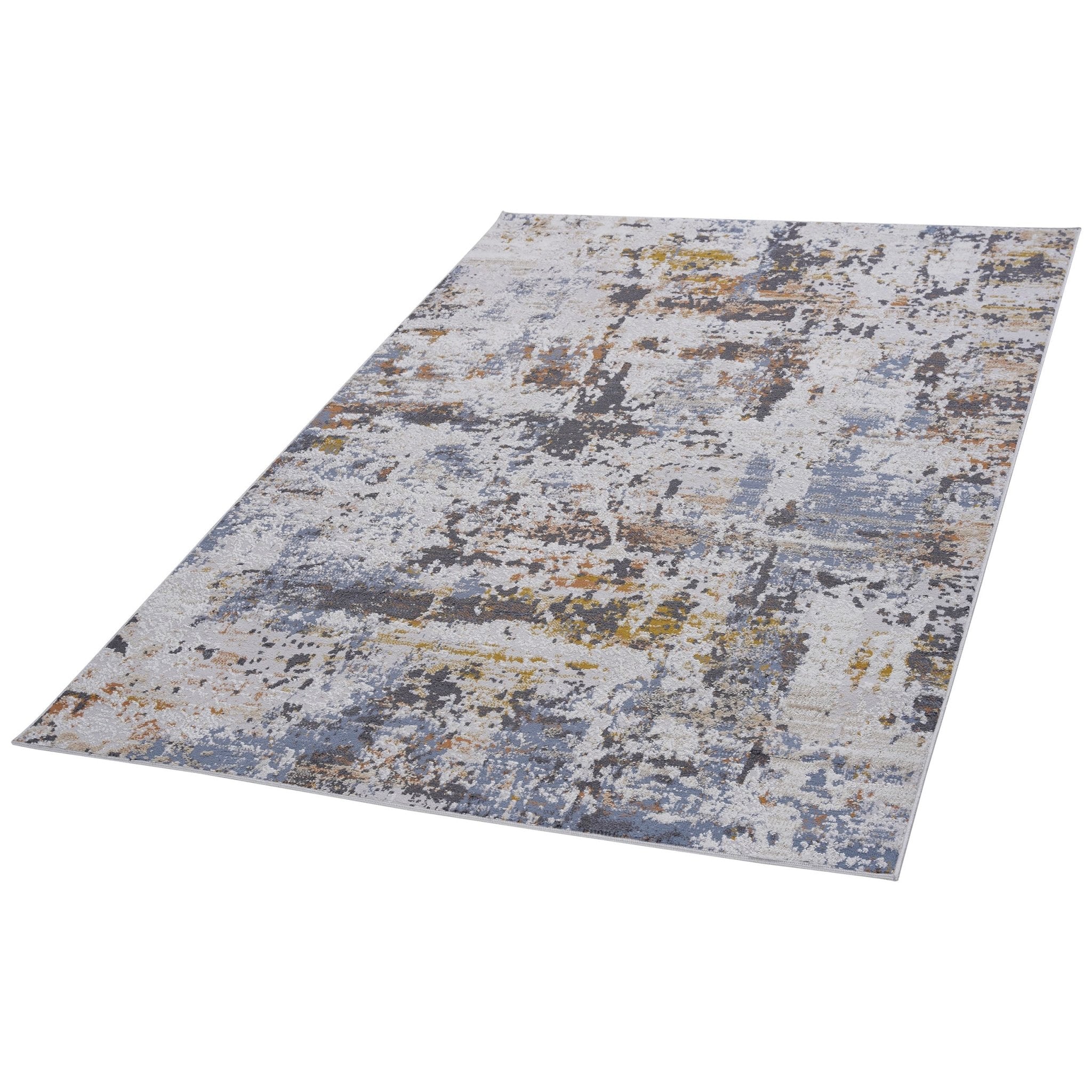 Payas Ivory - Blue Rug Size 6'7'' x 9' - MidinMod