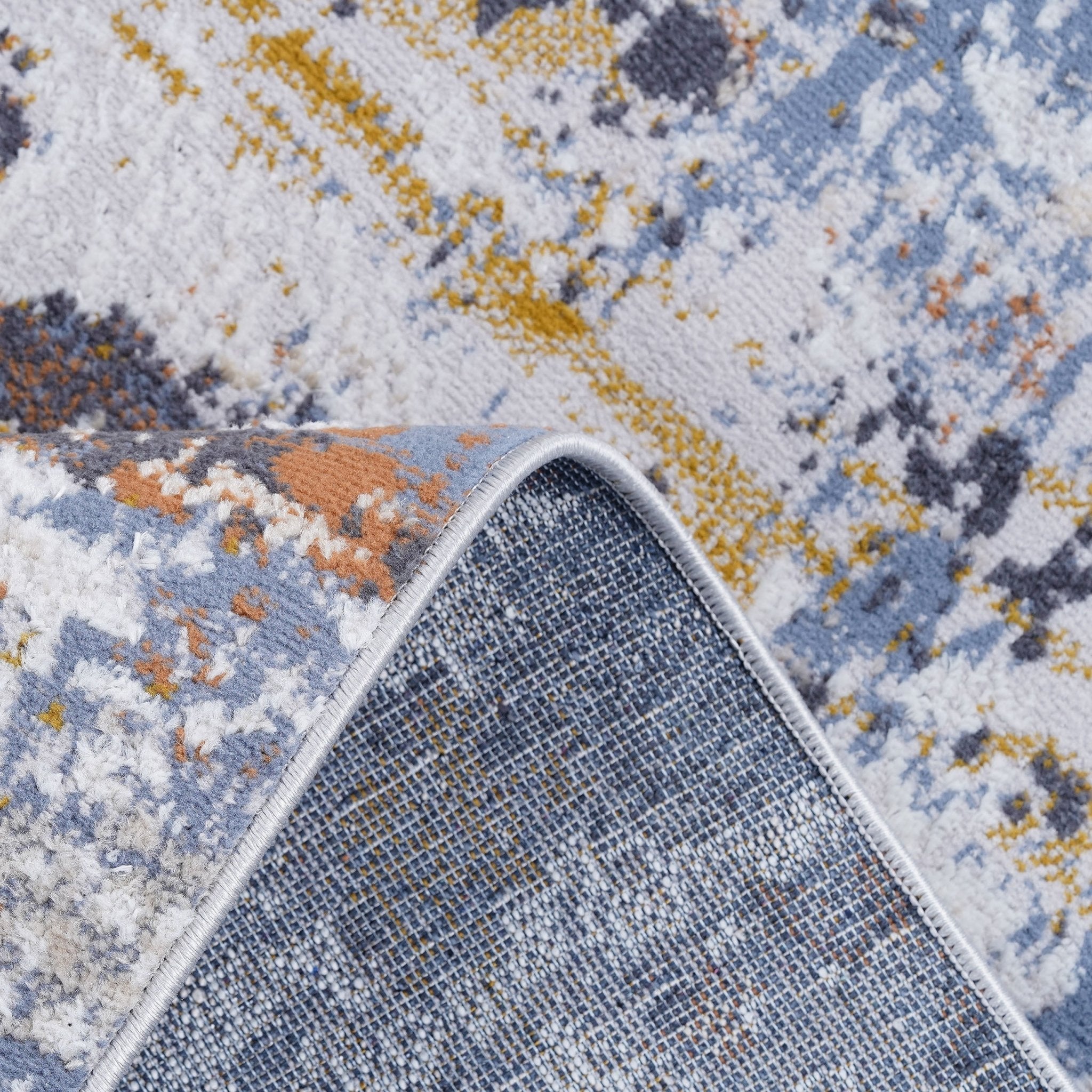 Payas Ivory - Blue Rug Size 6'7'' x 9' - MidinMod