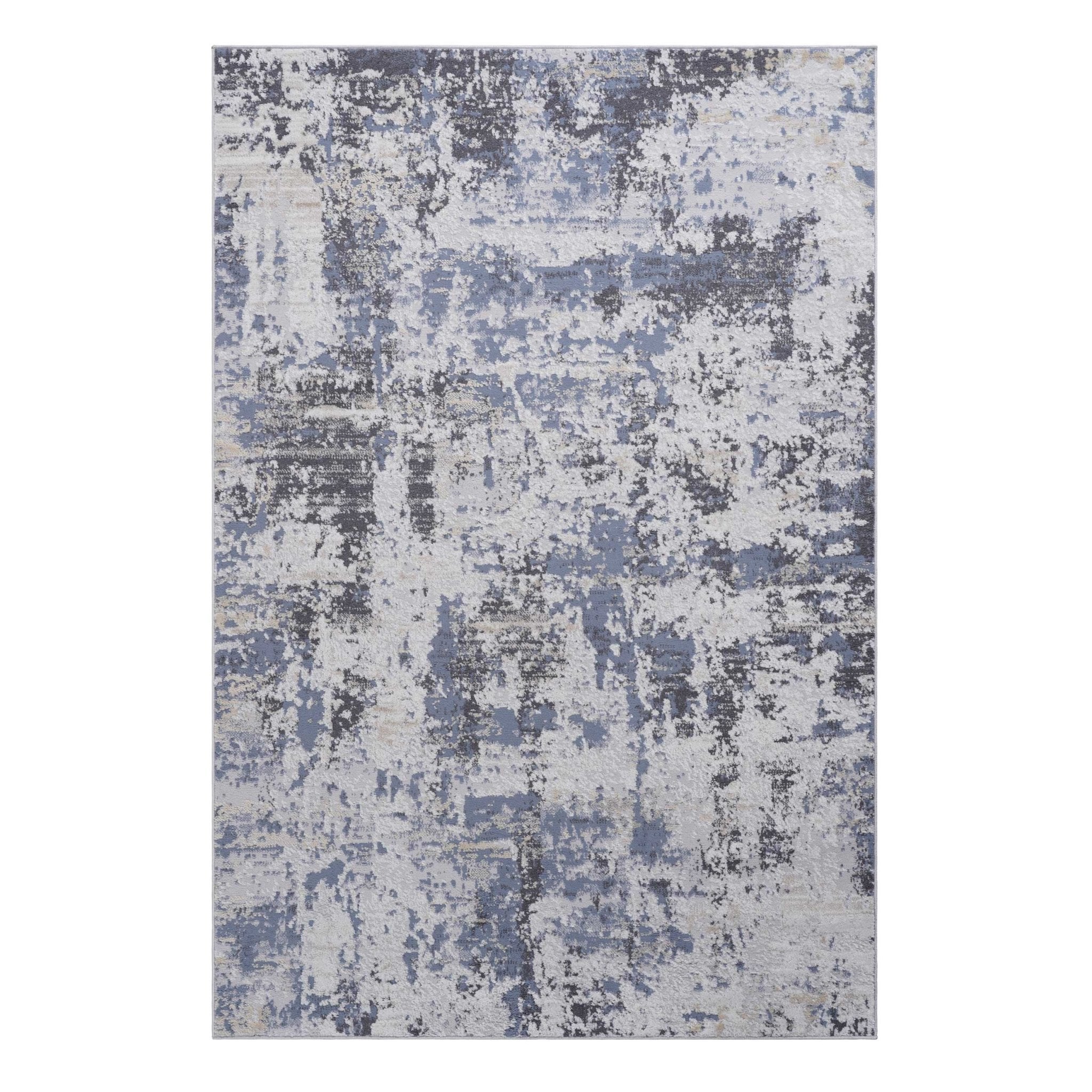 Payas Grey Denim Rug Size 6'7'' x 9' - MidinMod
