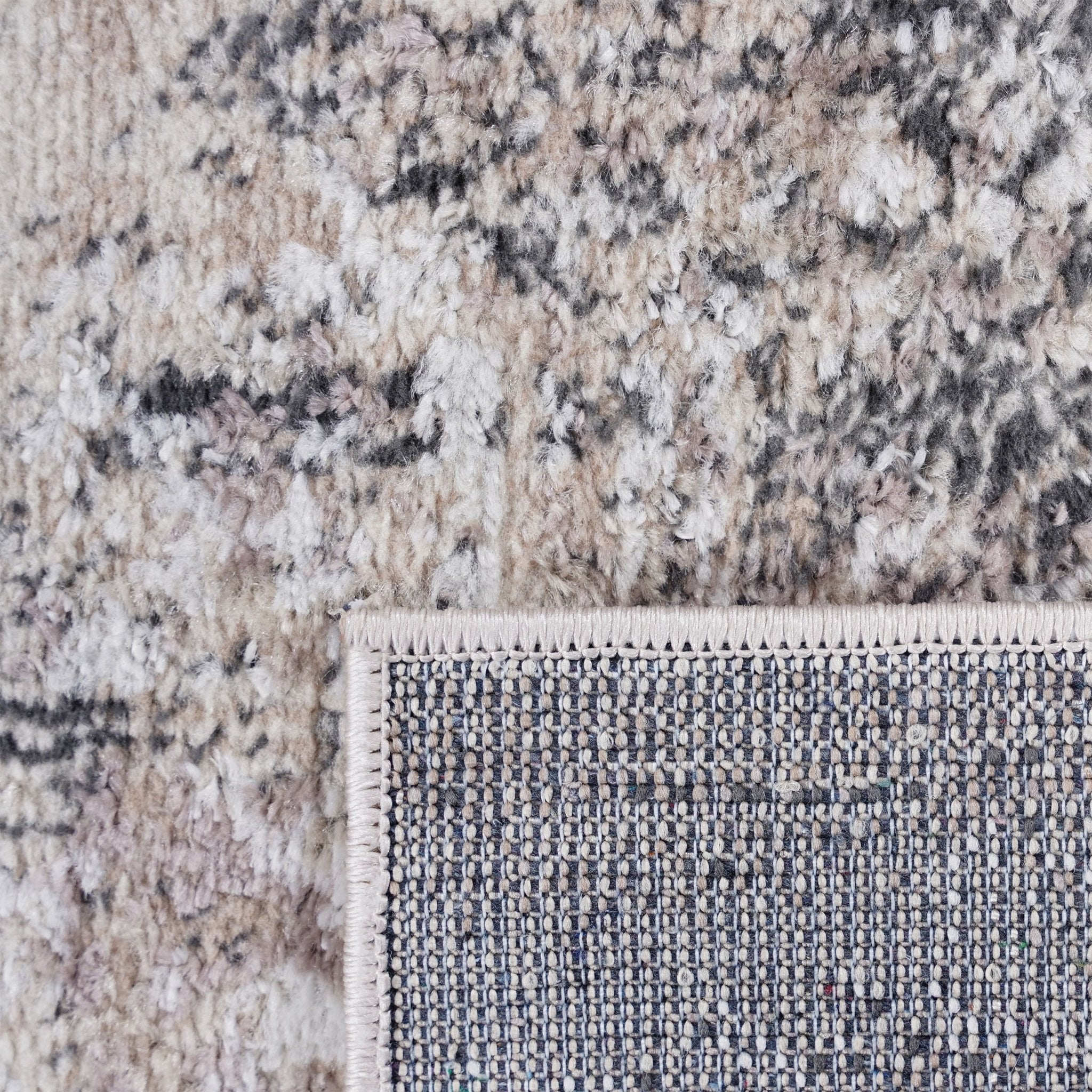 Payas Cream Anthracite Rug Size 2'2'' x 8' - MidinMod