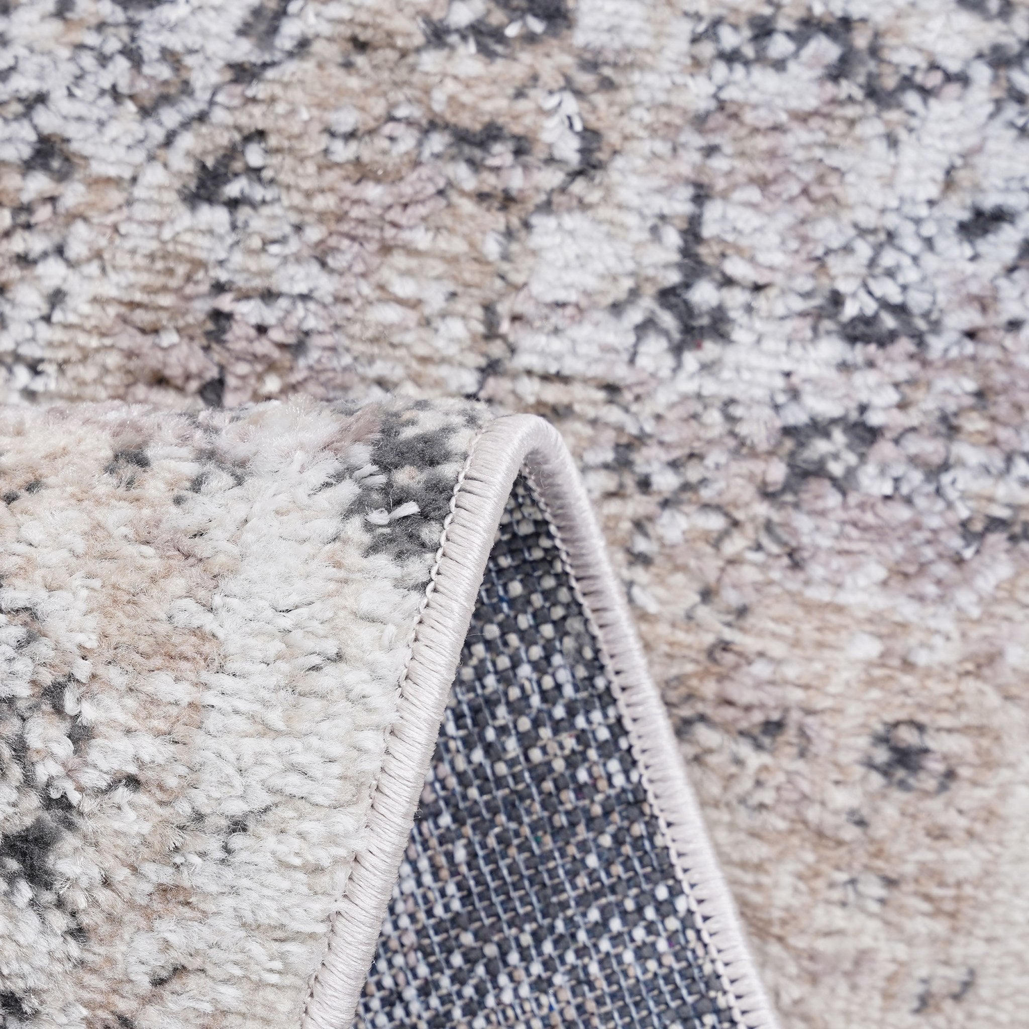 Payas Cream Anthracite Rug Size 2'2'' x 8' - MidinMod