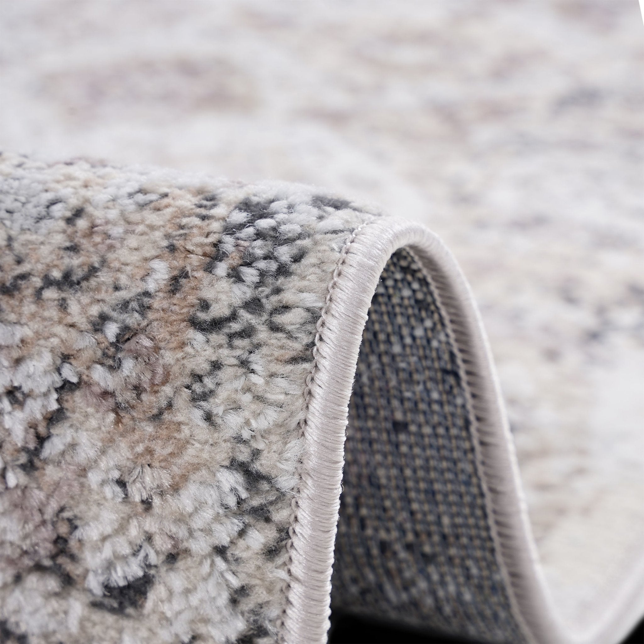 Payas Cream Anthracite Rug Size 2'2'' x 8' - MidinMod