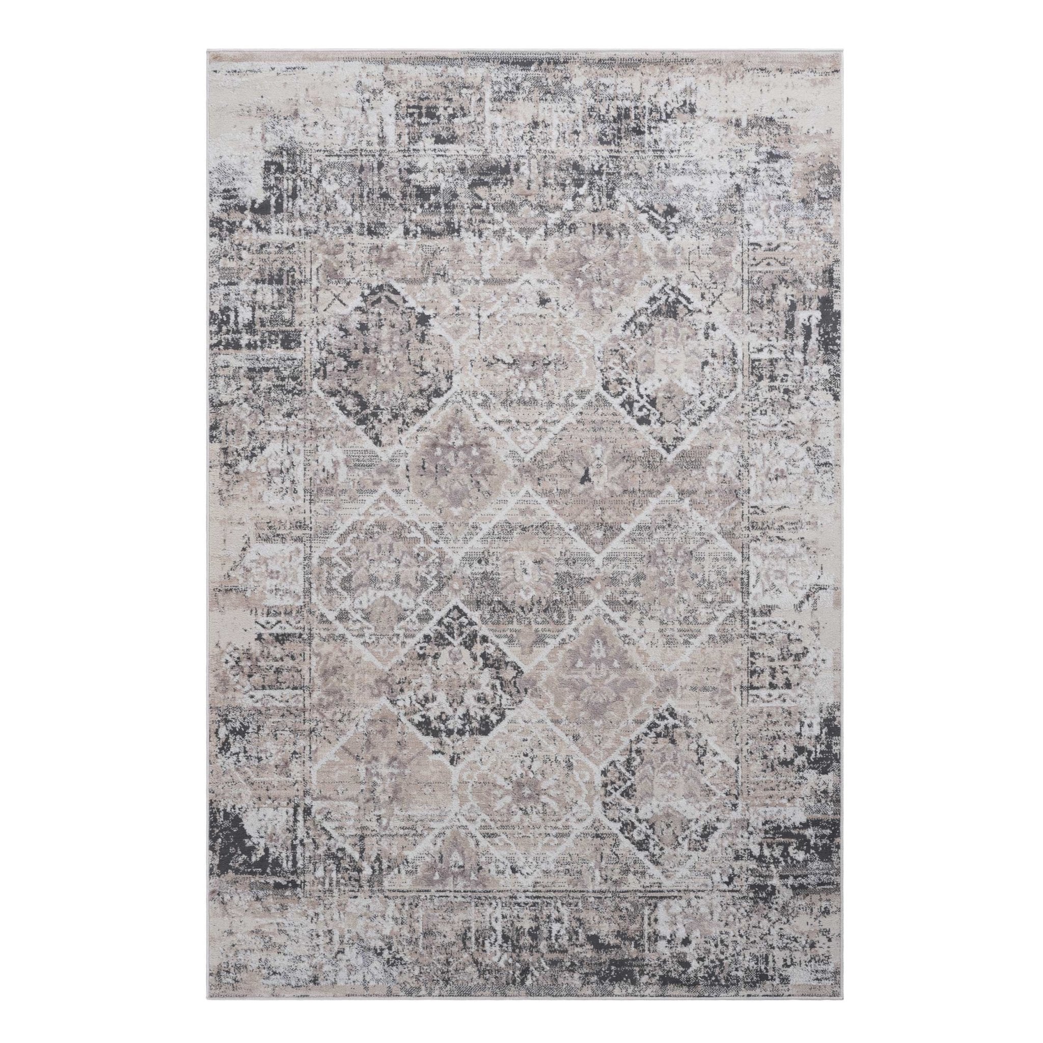 Payas Cream Anthracite Rug Size 5'3'' x 7'6" | Mid in Mod | Houston TX | Best Furniture stores in Houston