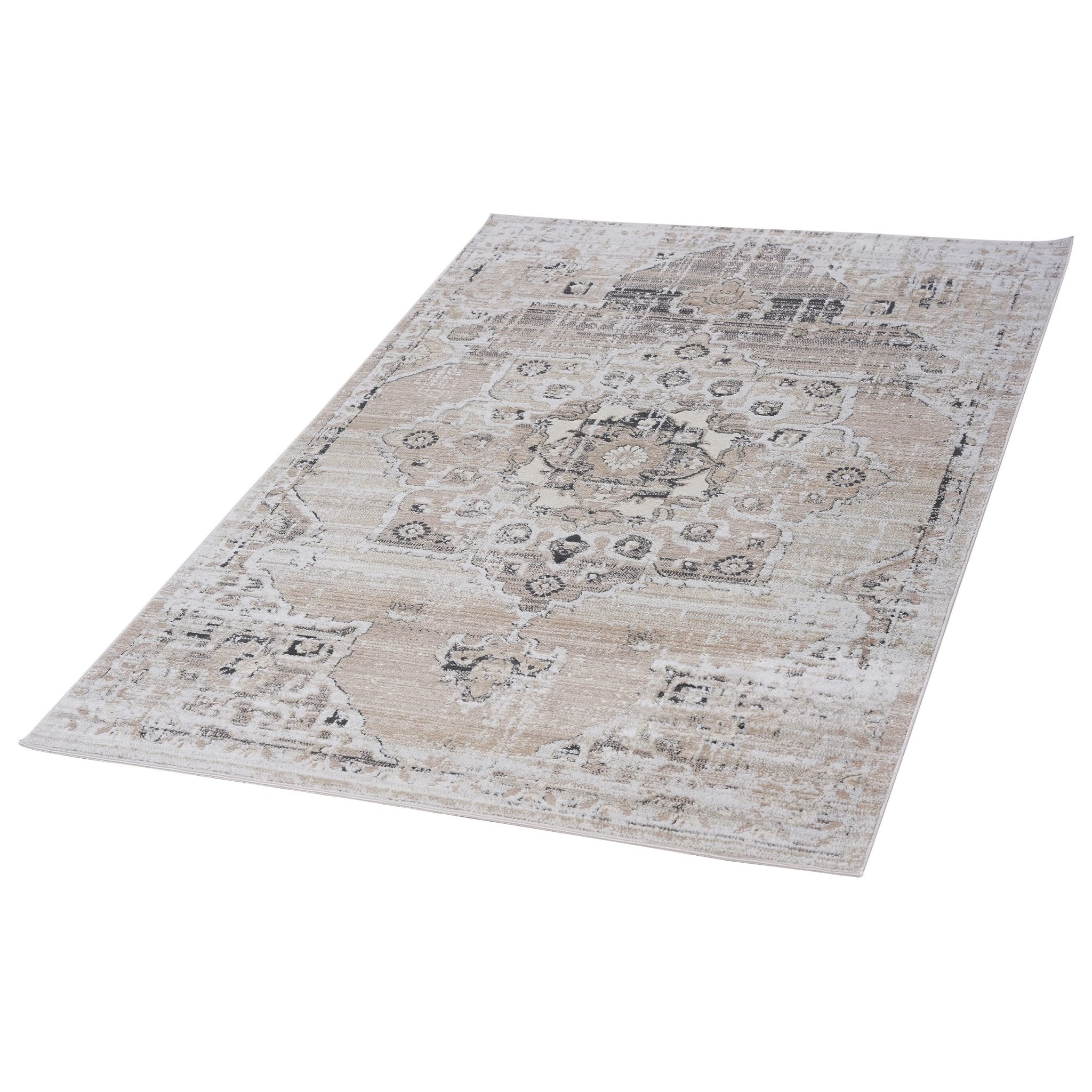 Payas Cream Beige Rug Size 5'3'' x 7'6'' - MidinMod