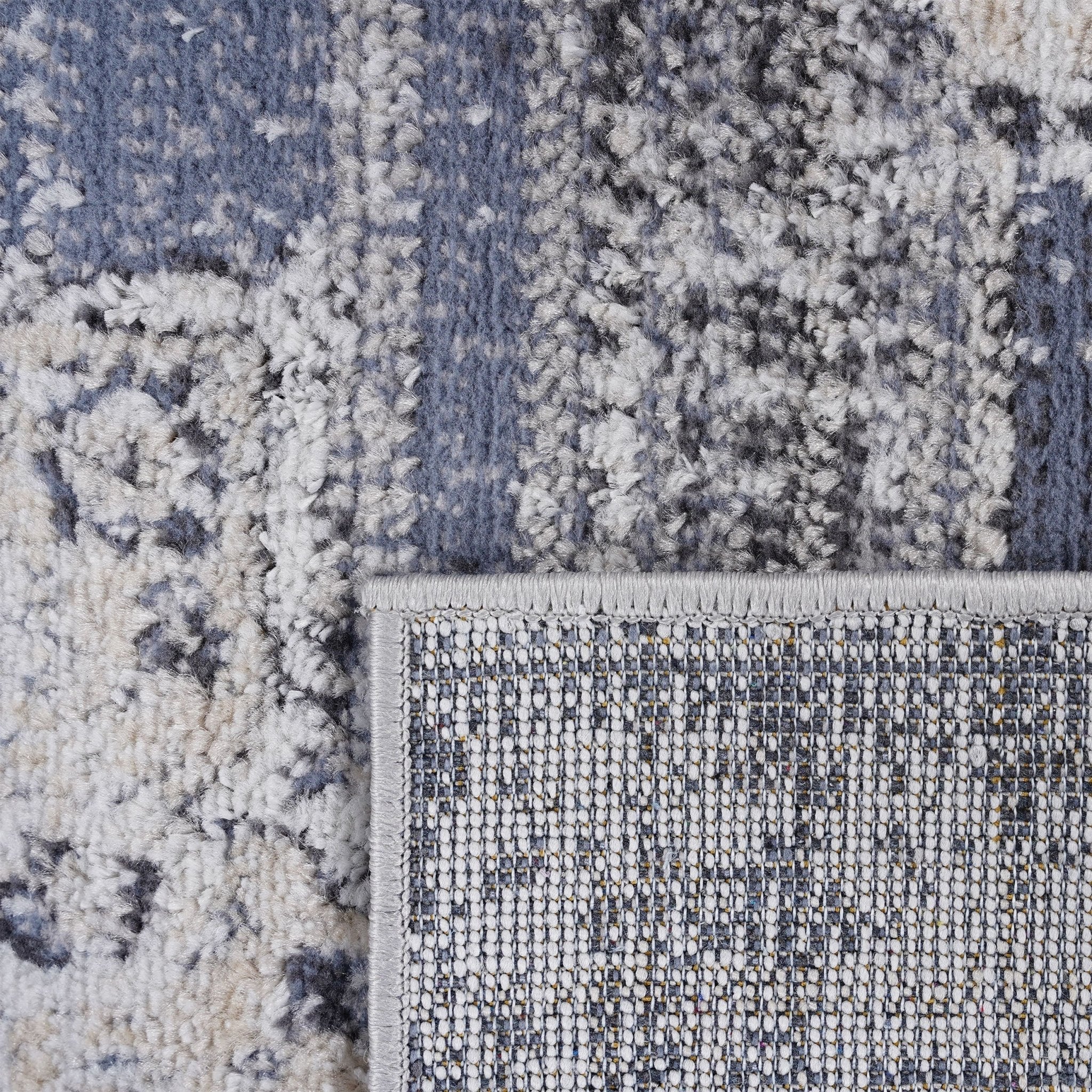 Payas Cream-Blue Runner Rug Size 2'2'' x 8' - MidinMod