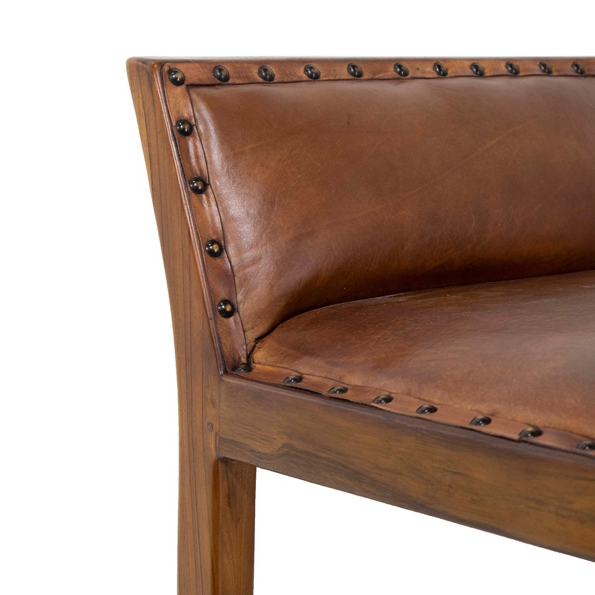 Ataya Genuine Leather Counter Stool (Tan) - MidinMod