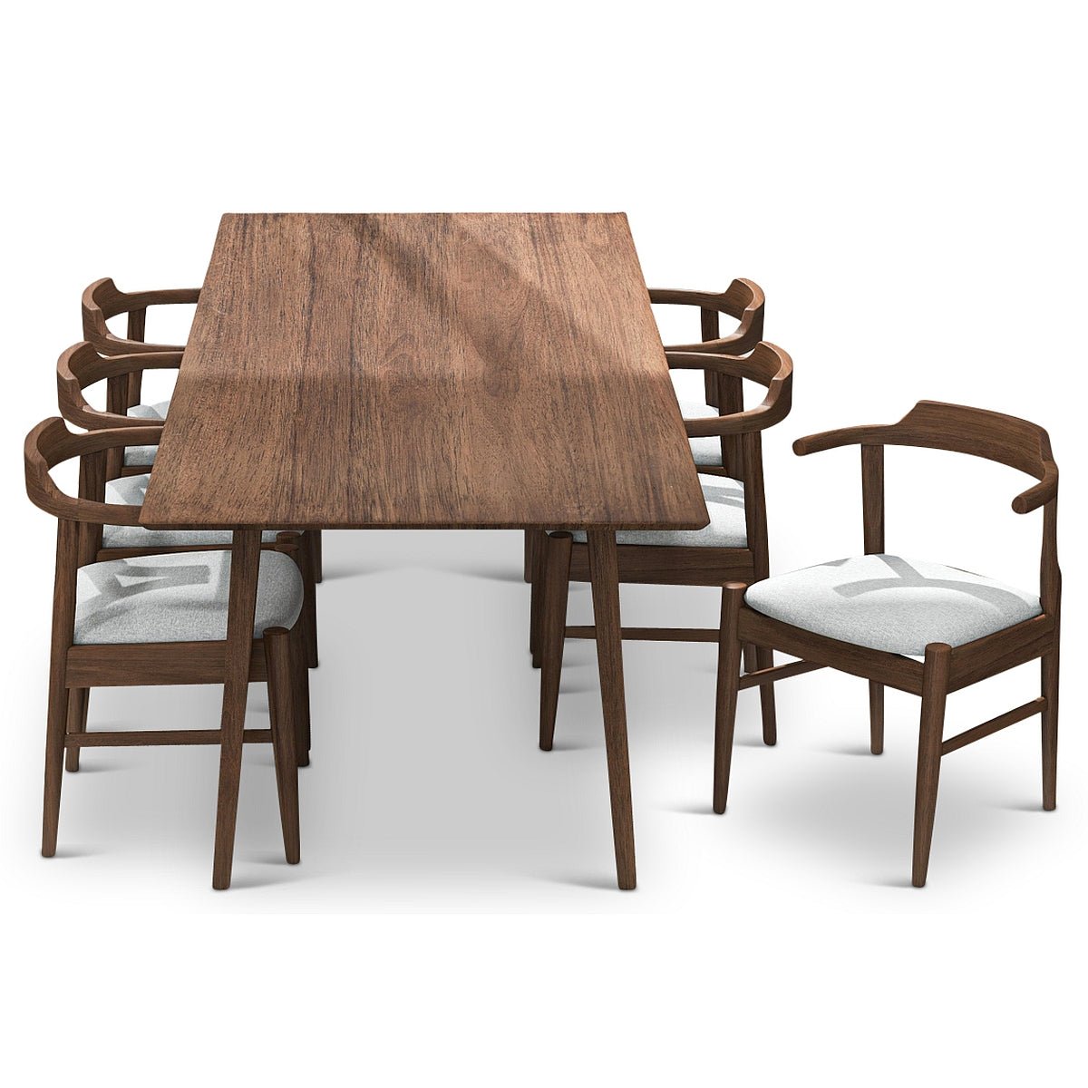 Zola Dining Chair Grey Fabric Set of 2 - MidinMod