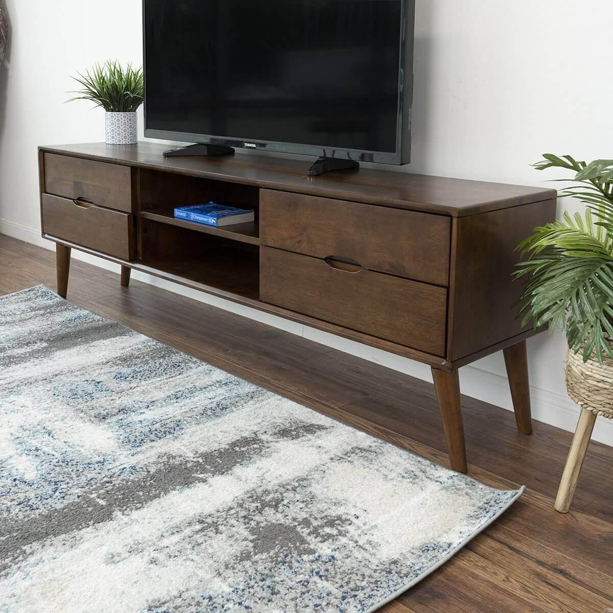 Benjamin Walnut TV Stand - MidinMod