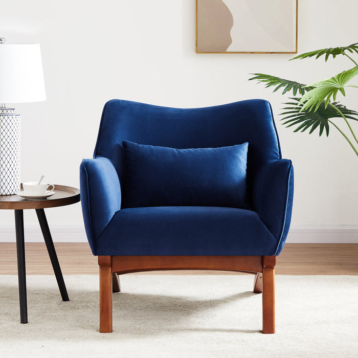 Casper Lounge Chair (Navy Blue - Velvet) | Houston TX | Best Furniture stores in Houston
