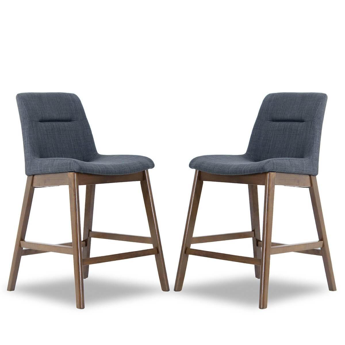 Danilo Dark Gray Counter Stool Set of 2 - MidinMod