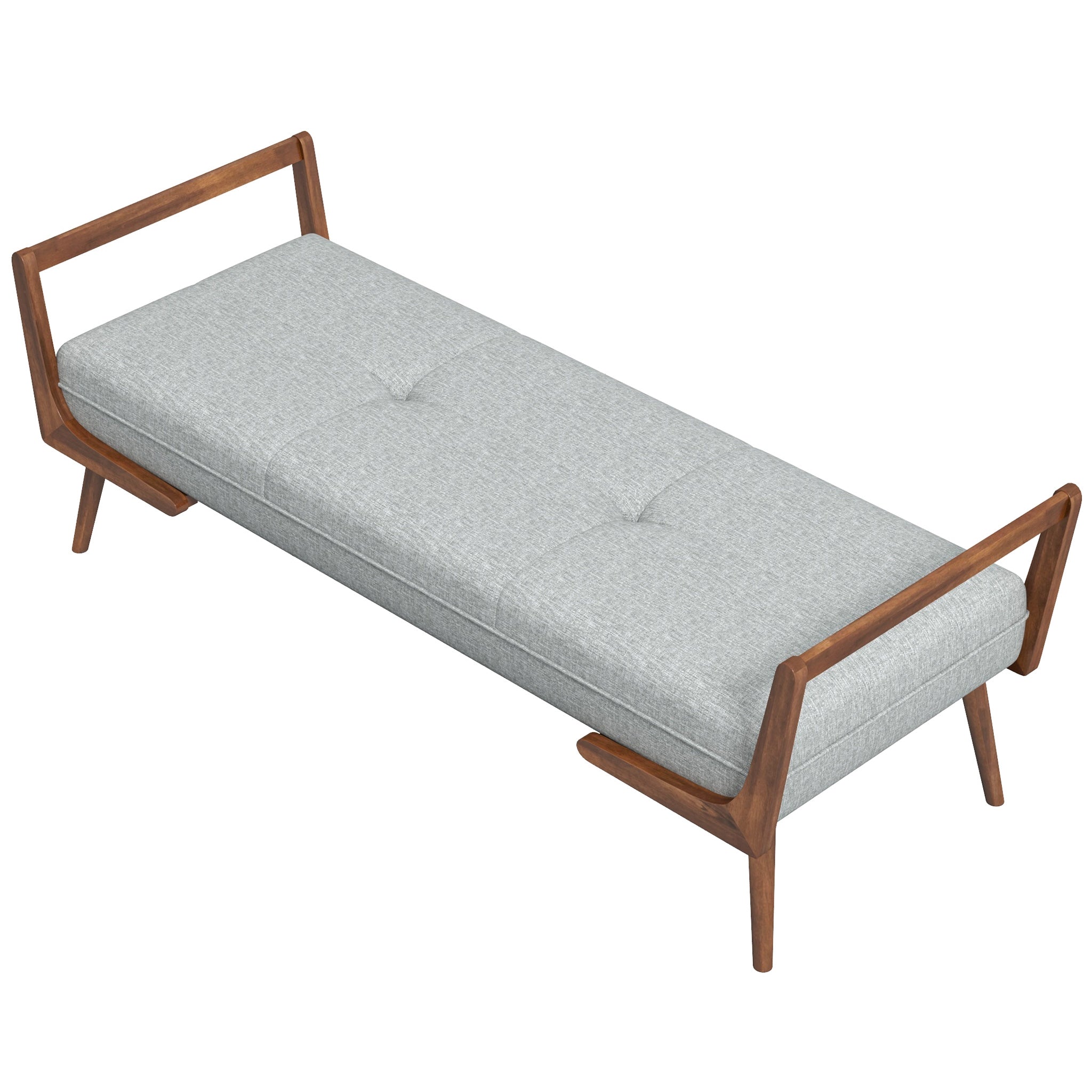 Dresden Bench Grey Fabric - MidinMod