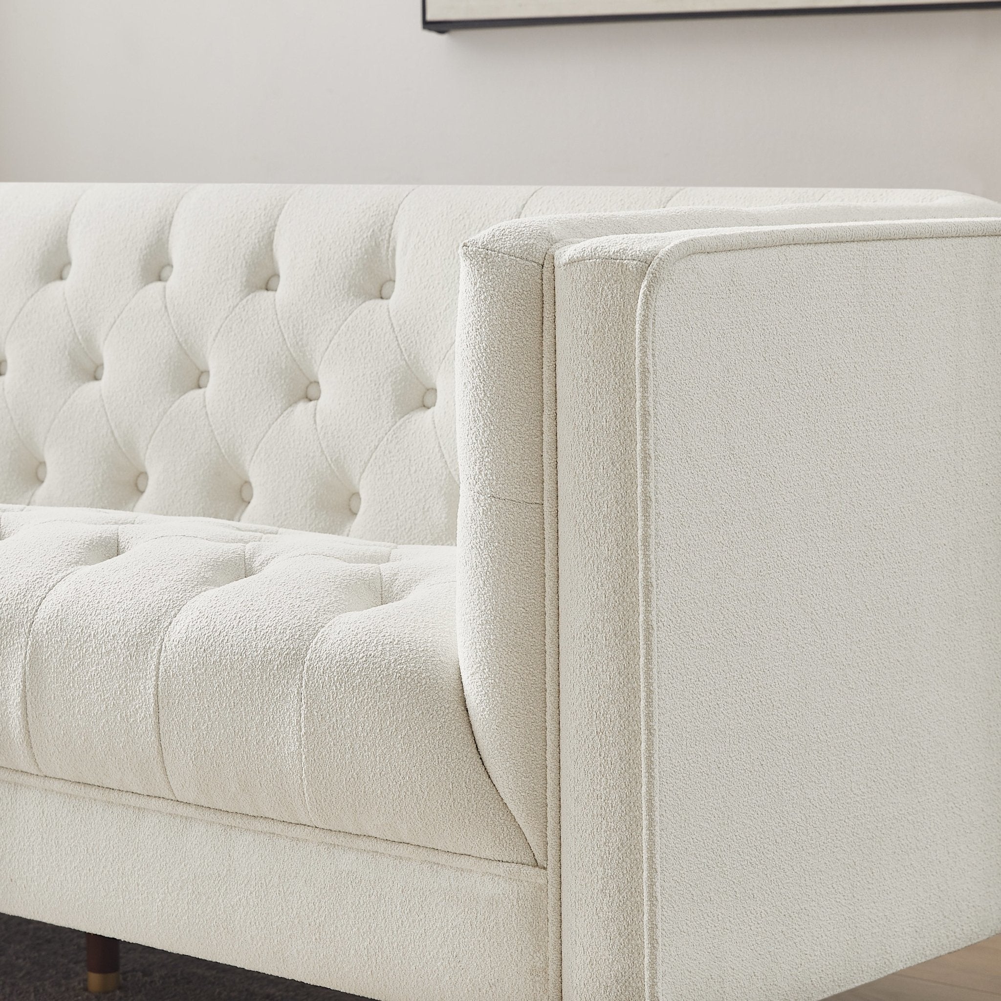 Houston Beige Boucle Modern Sofa - MidinMod