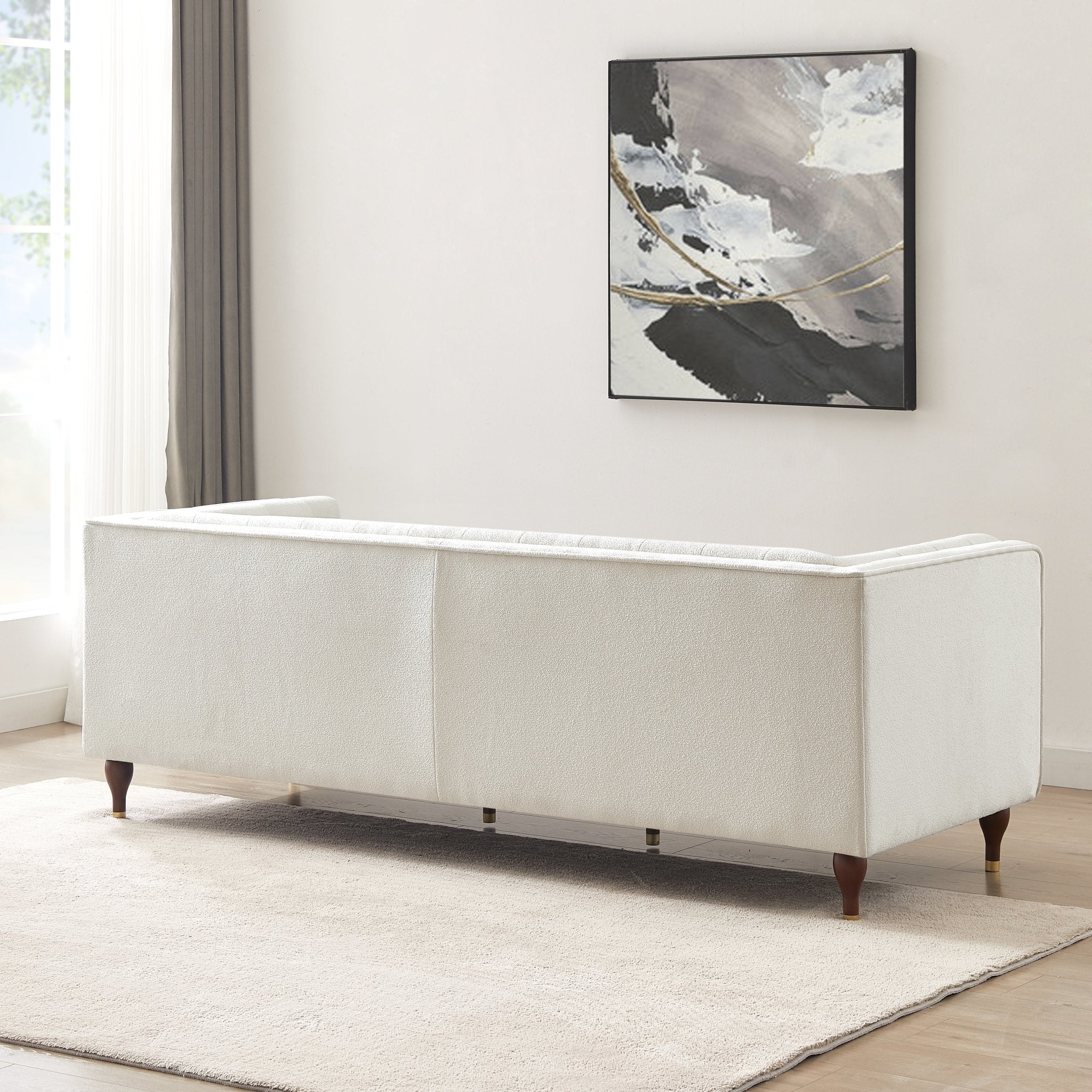Houston Beige Boucle Modern Sofa - MidinMod