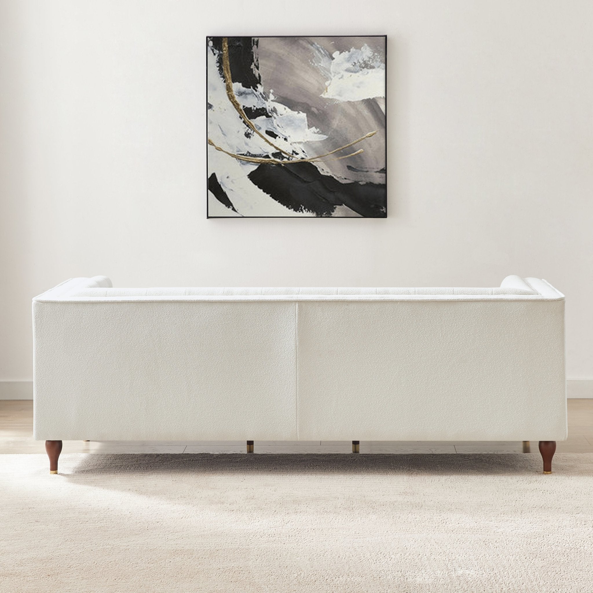 Houston Beige Boucle Modern Sofa - MidinMod