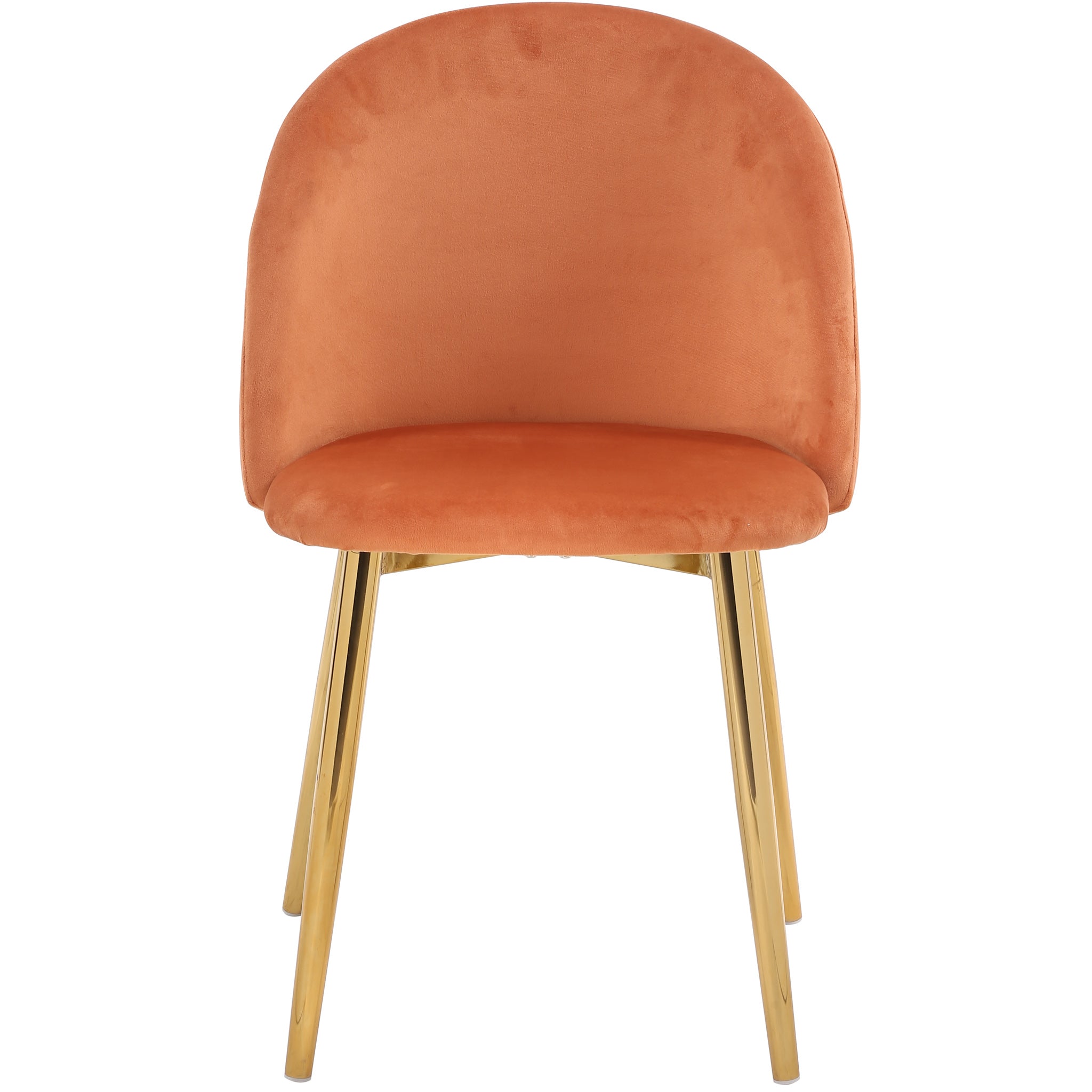 Vanessa Orange Velvet Dining Chair - MidinMod