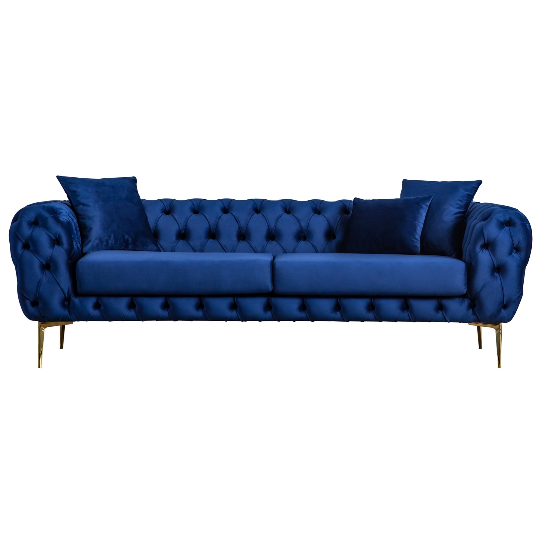 Jessica Navy Blue Velvet Sofa - MidinMod