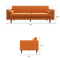 Kirby Sofa - Gold Velvet | Mid in Mod | Houston Furniture TX | Best Furniture stores in Houston