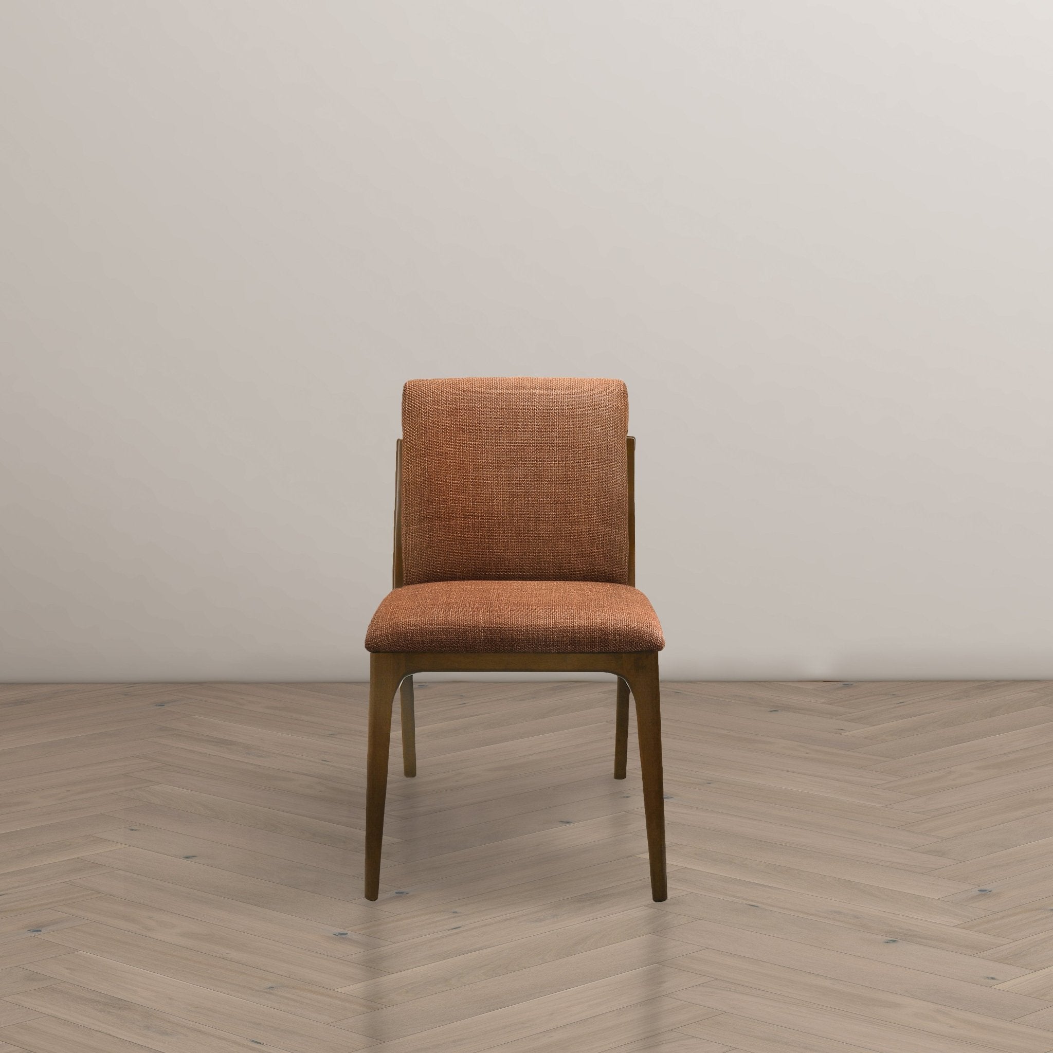 Griffin Orange Fabric Dining Chair Set of 2 - MidinMod