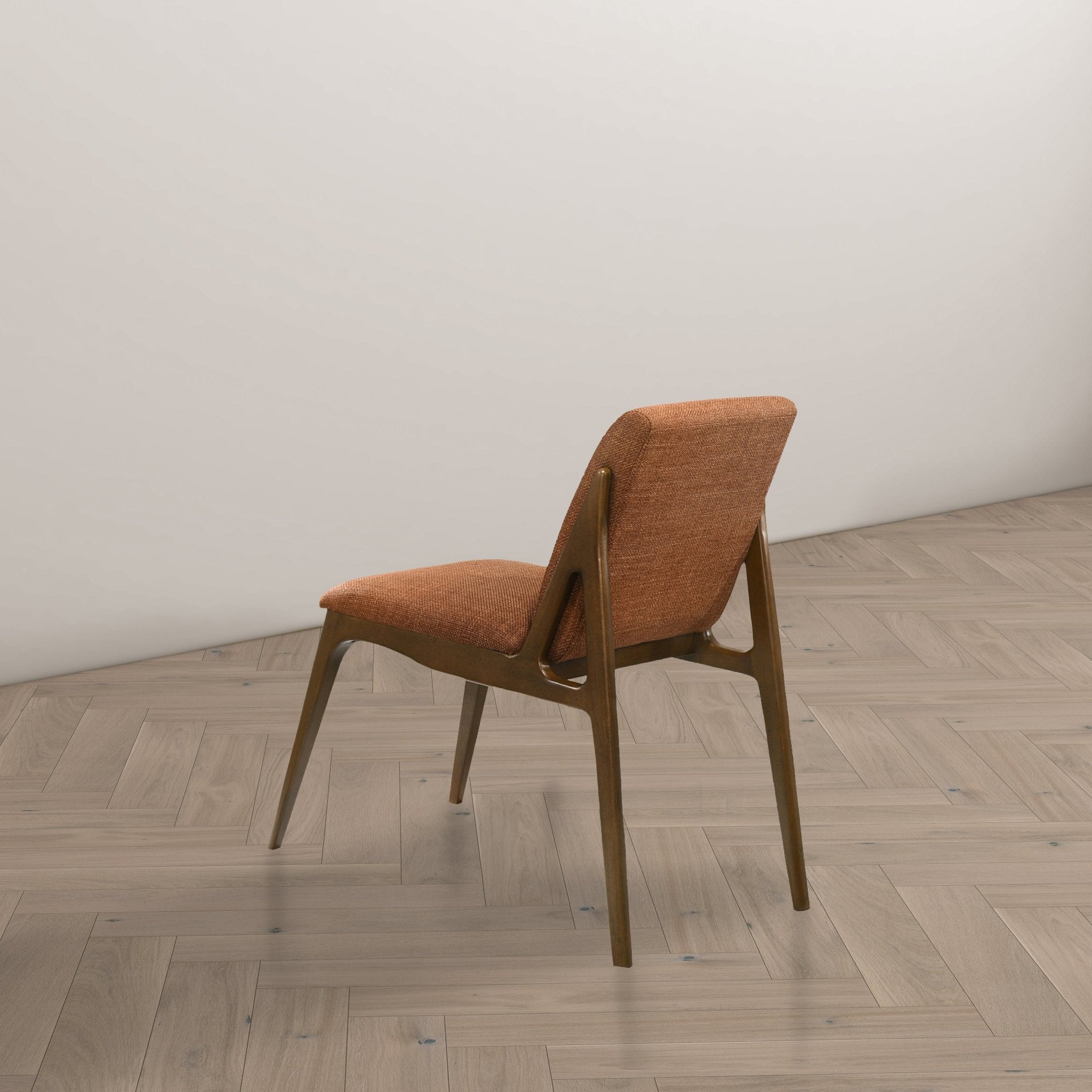 Griffin Orange Fabric Dining Chair Set of 2 - MidinMod