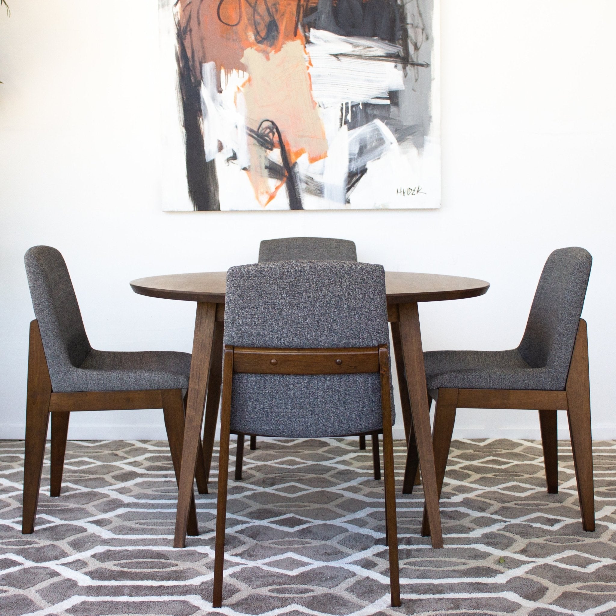 Ohio Dining Chair Dark Gray Set of 2 - MidinMod