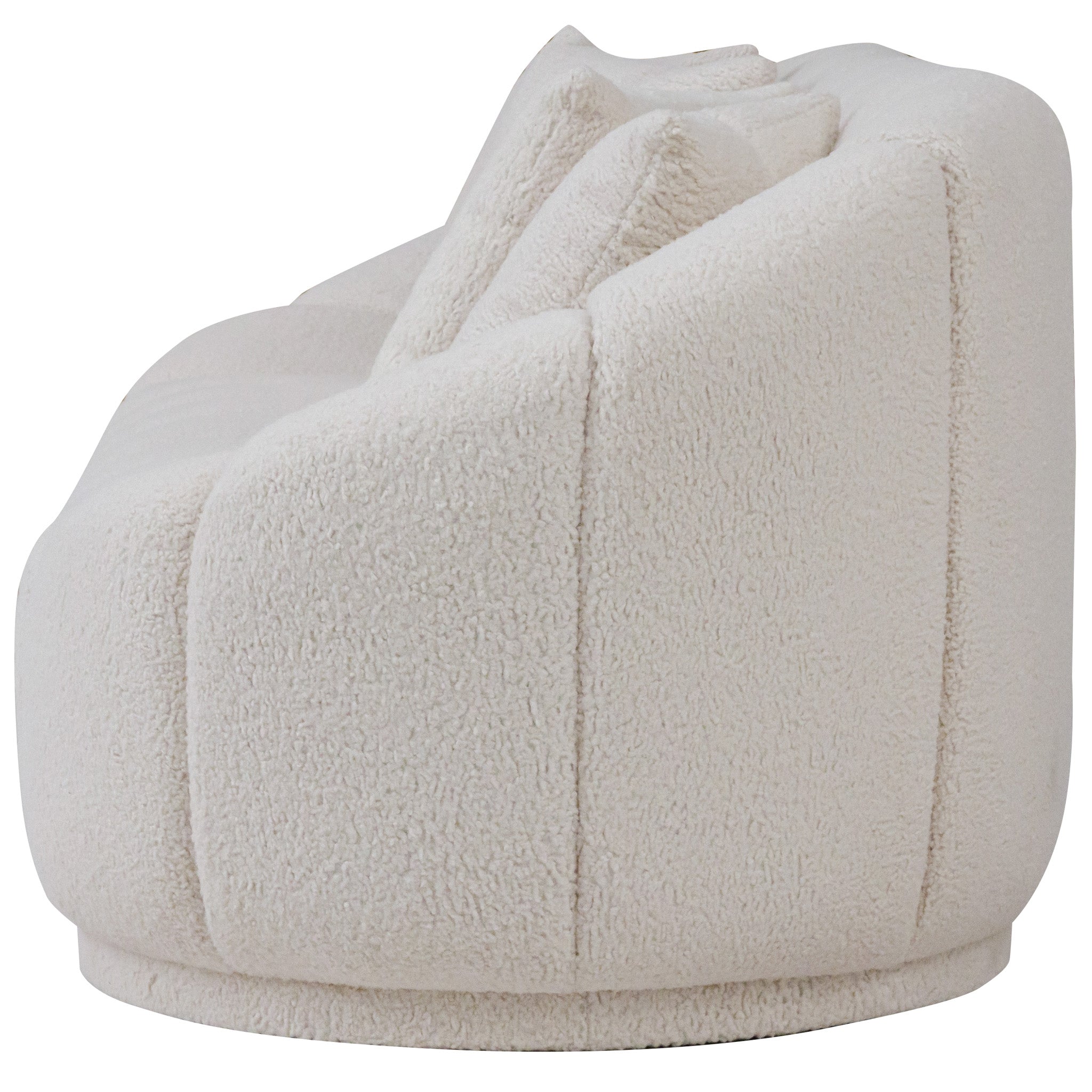 Forrester Sofa Modern Japandi Style Tight Back White Boucle - MidinMod