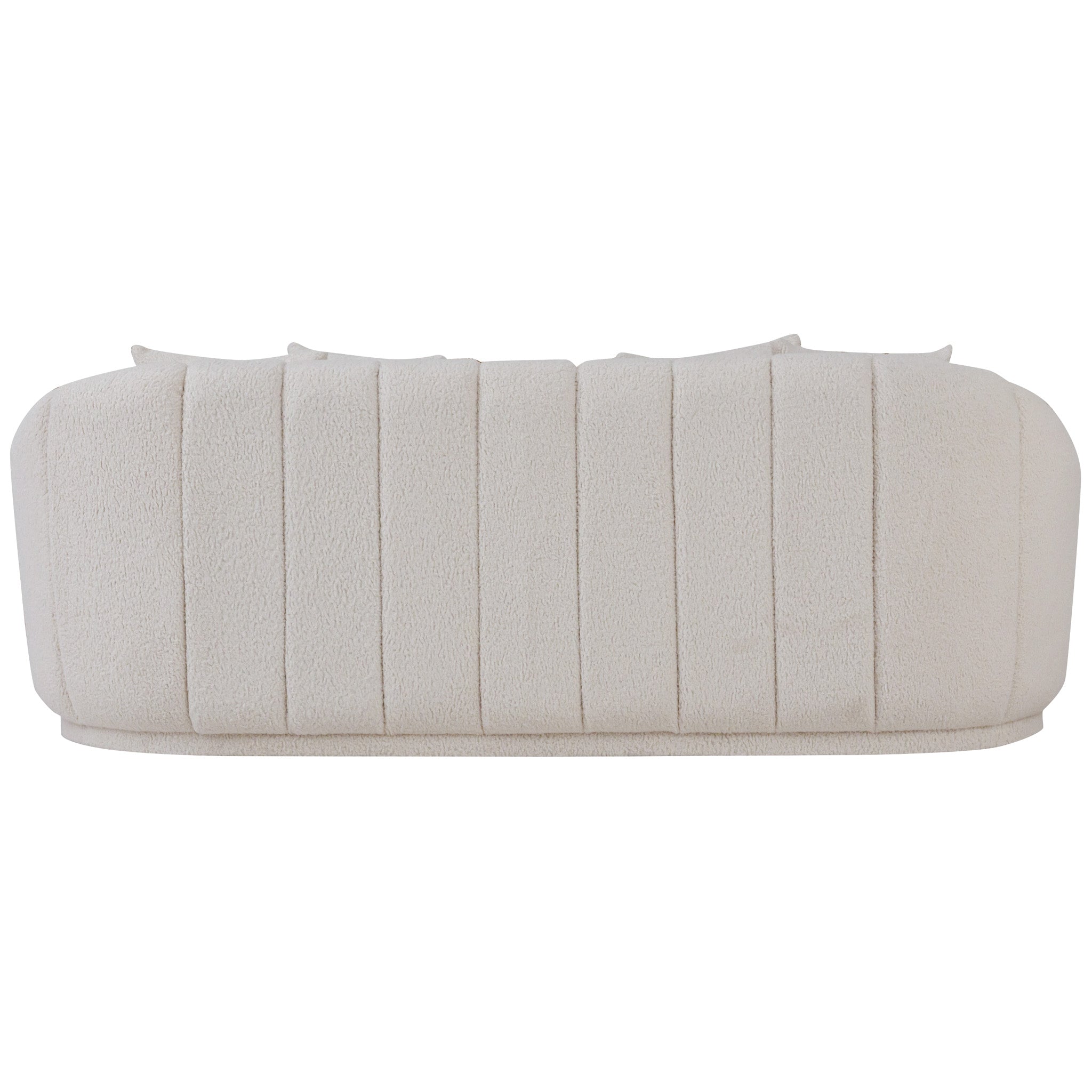 Forrester Sofa Modern Japandi Style Tight Back White Boucle - MidinMod