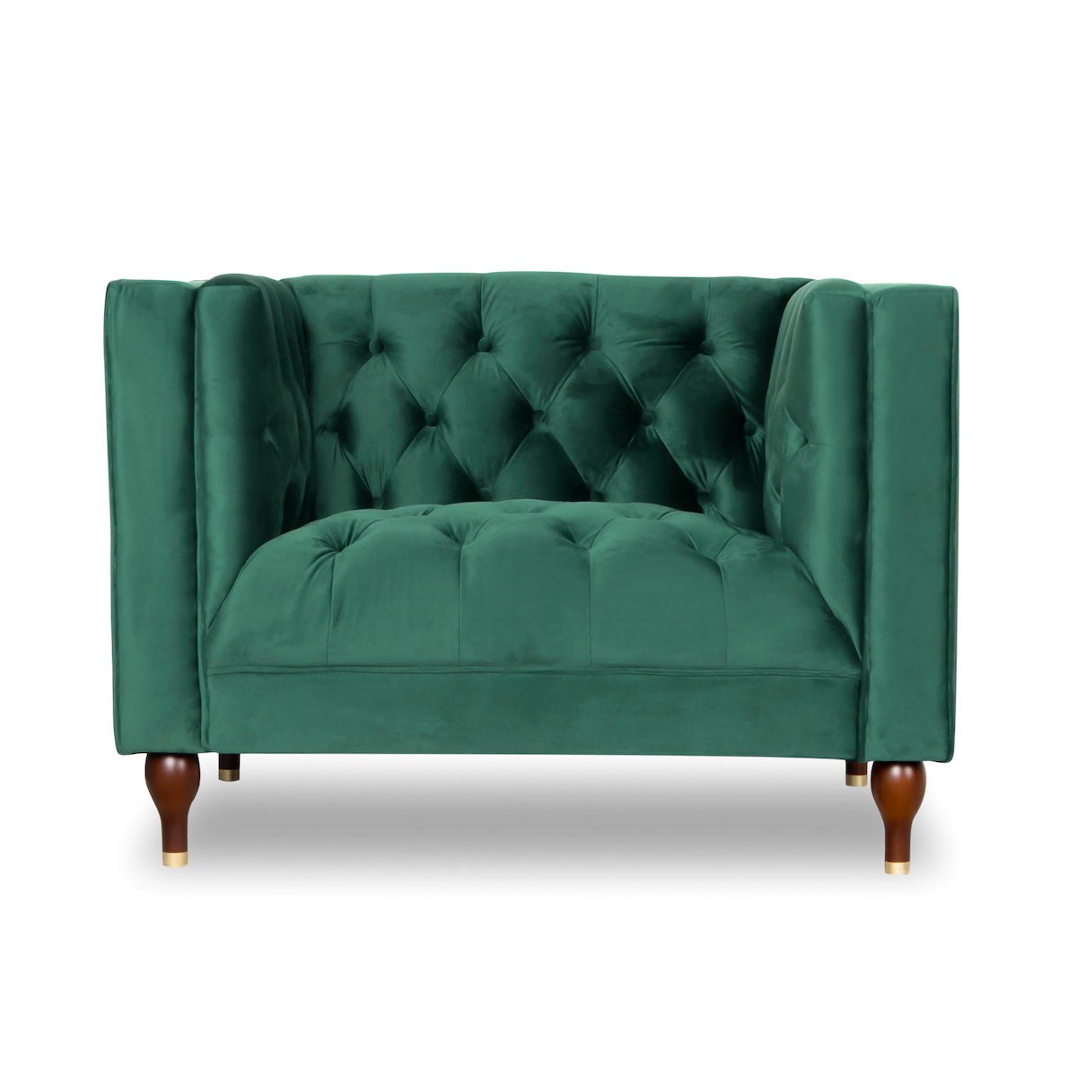 Houston Green Velvet Armchair - MidinMod