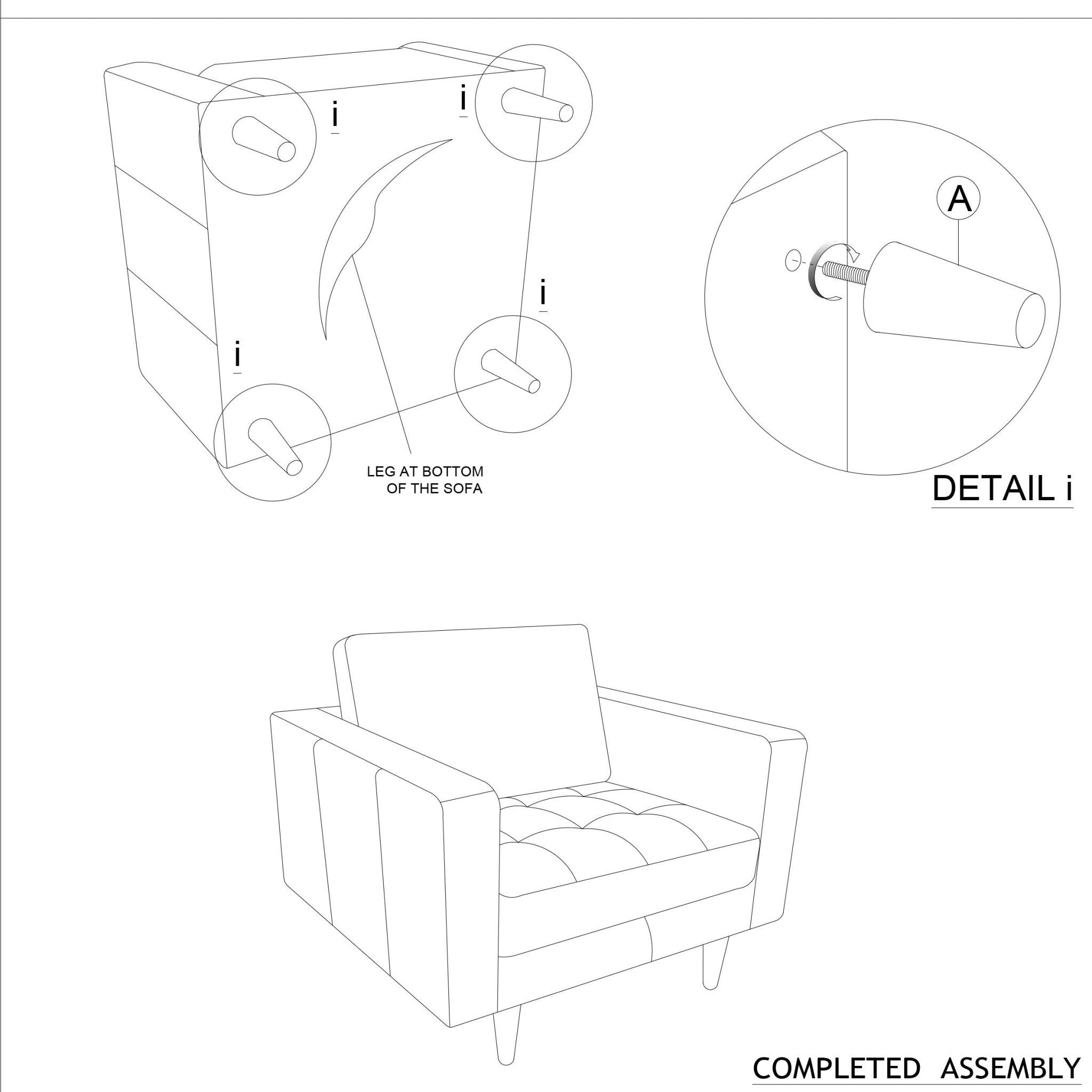 Tessa Tan Leather Leather Lounge Chair - MidinMod