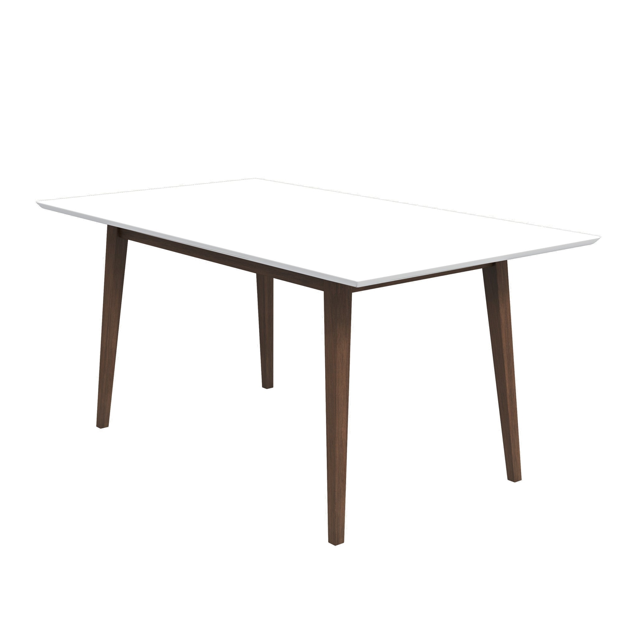 Adira White Top Walnut Large Dining Table - MidinMod